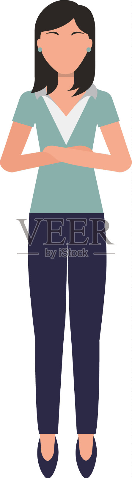 女商人头像人物图标设计元素图片