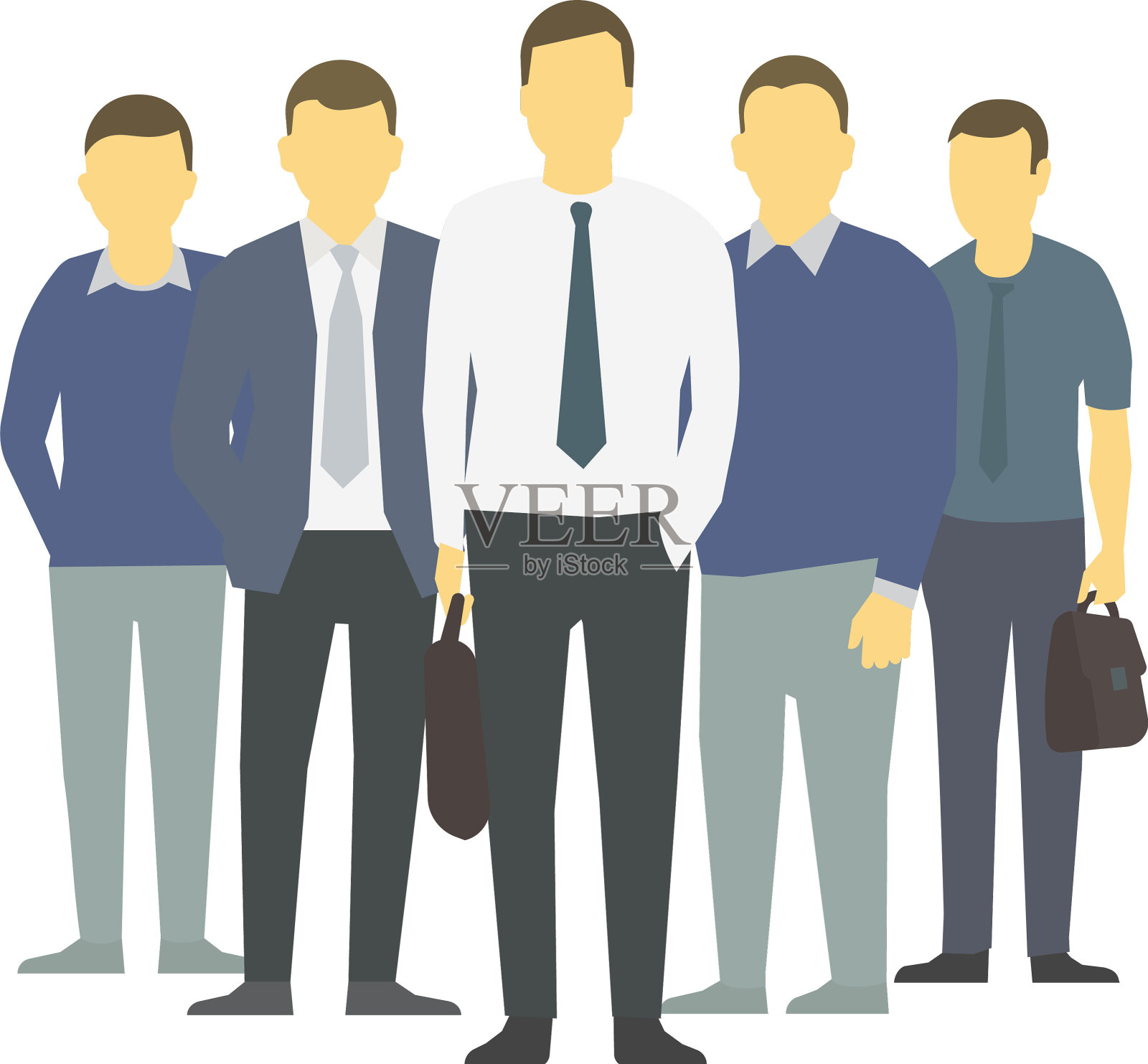 一群人，工人，团队，商人设计元素图片