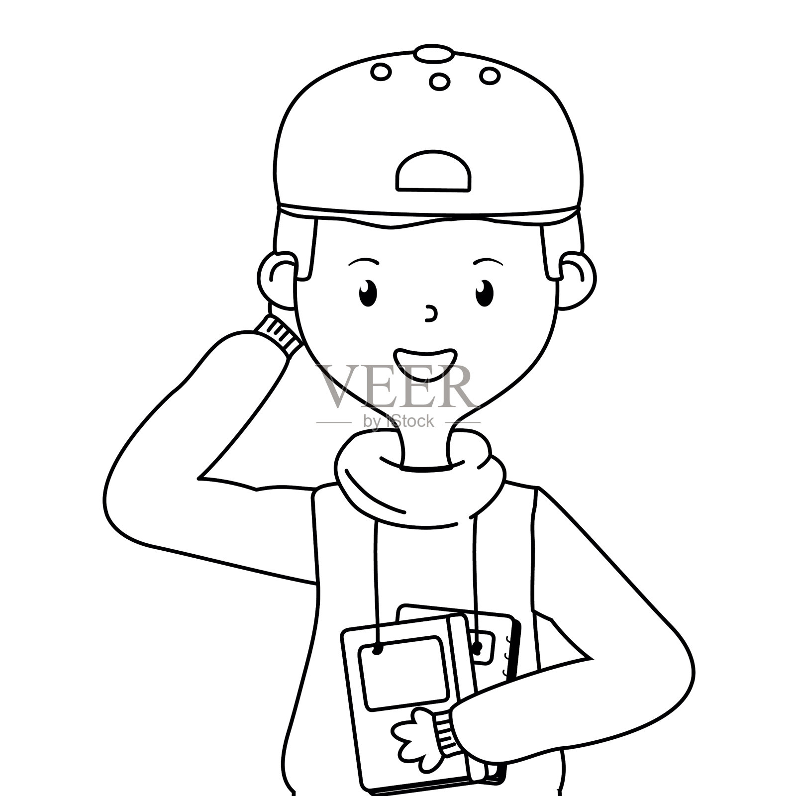 男孩卡通学校设计设计元素图片