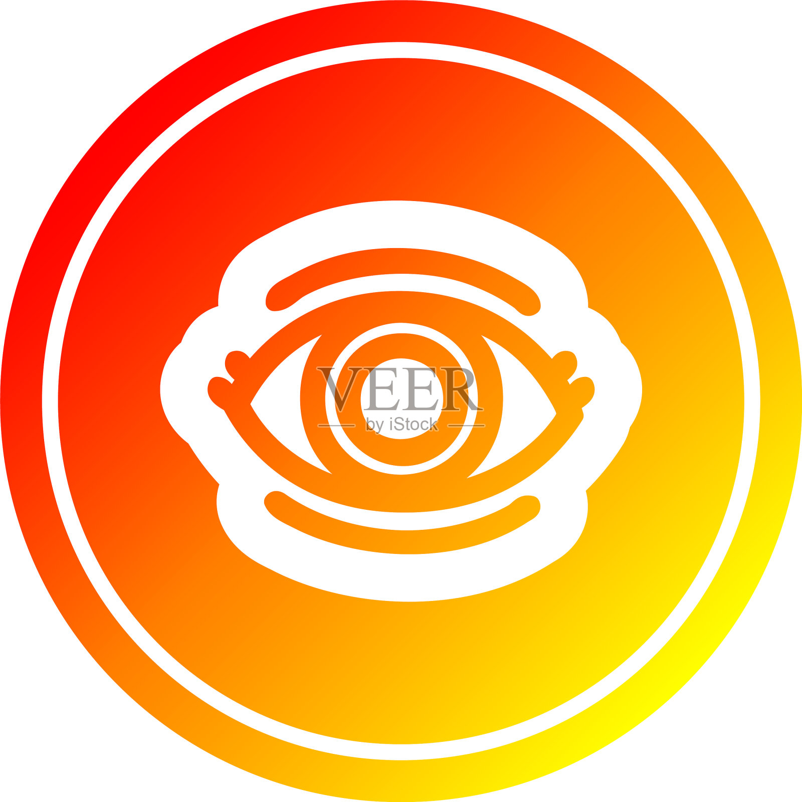 瞪视眼圆在热梯度光谱设计元素图片