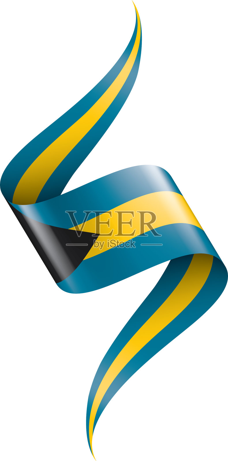 巴哈马国旗上印着白色设计元素图片