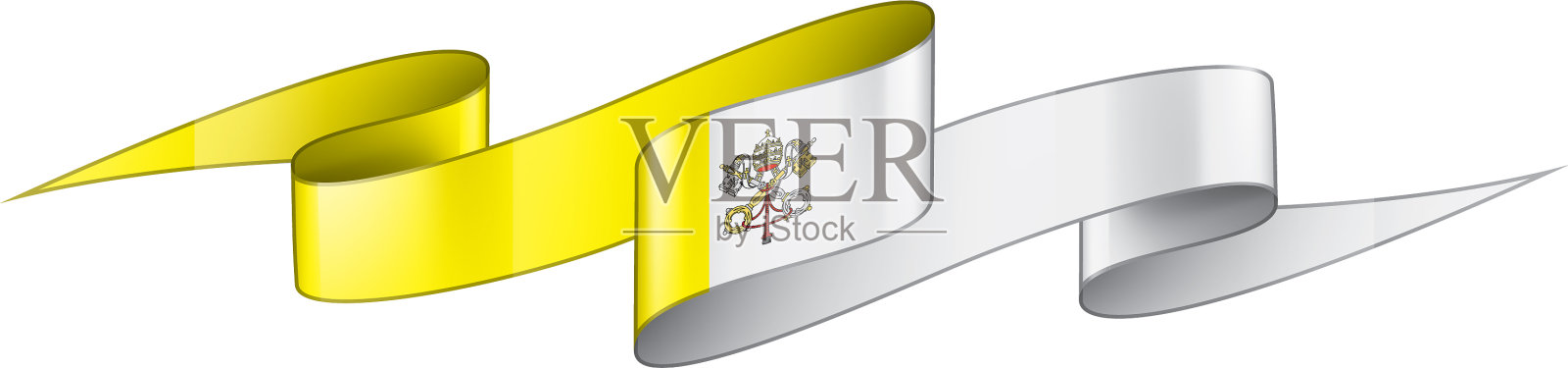 白色的梵蒂冈国旗设计元素图片