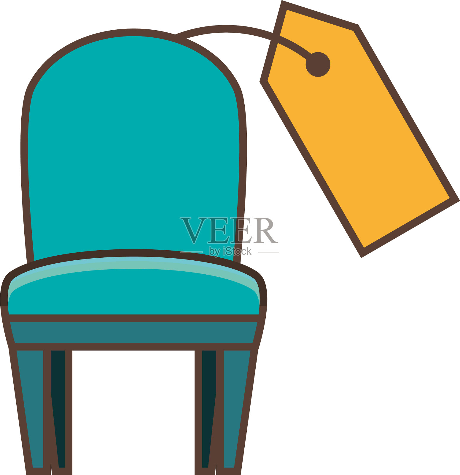 挂着价签的椅子设计元素图片