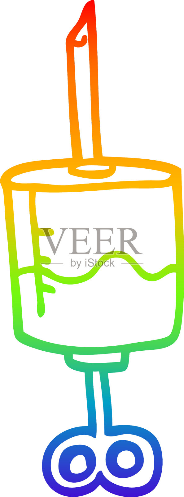 彩虹渐变线画卡通血设计元素图片