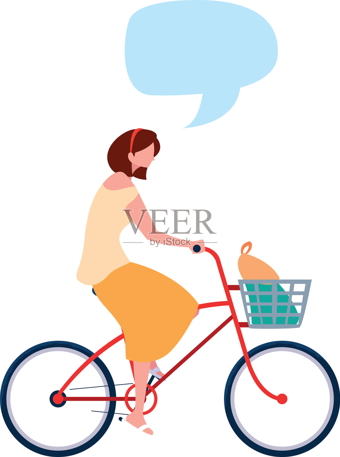 人们骑自行车活动形象设计元素图片