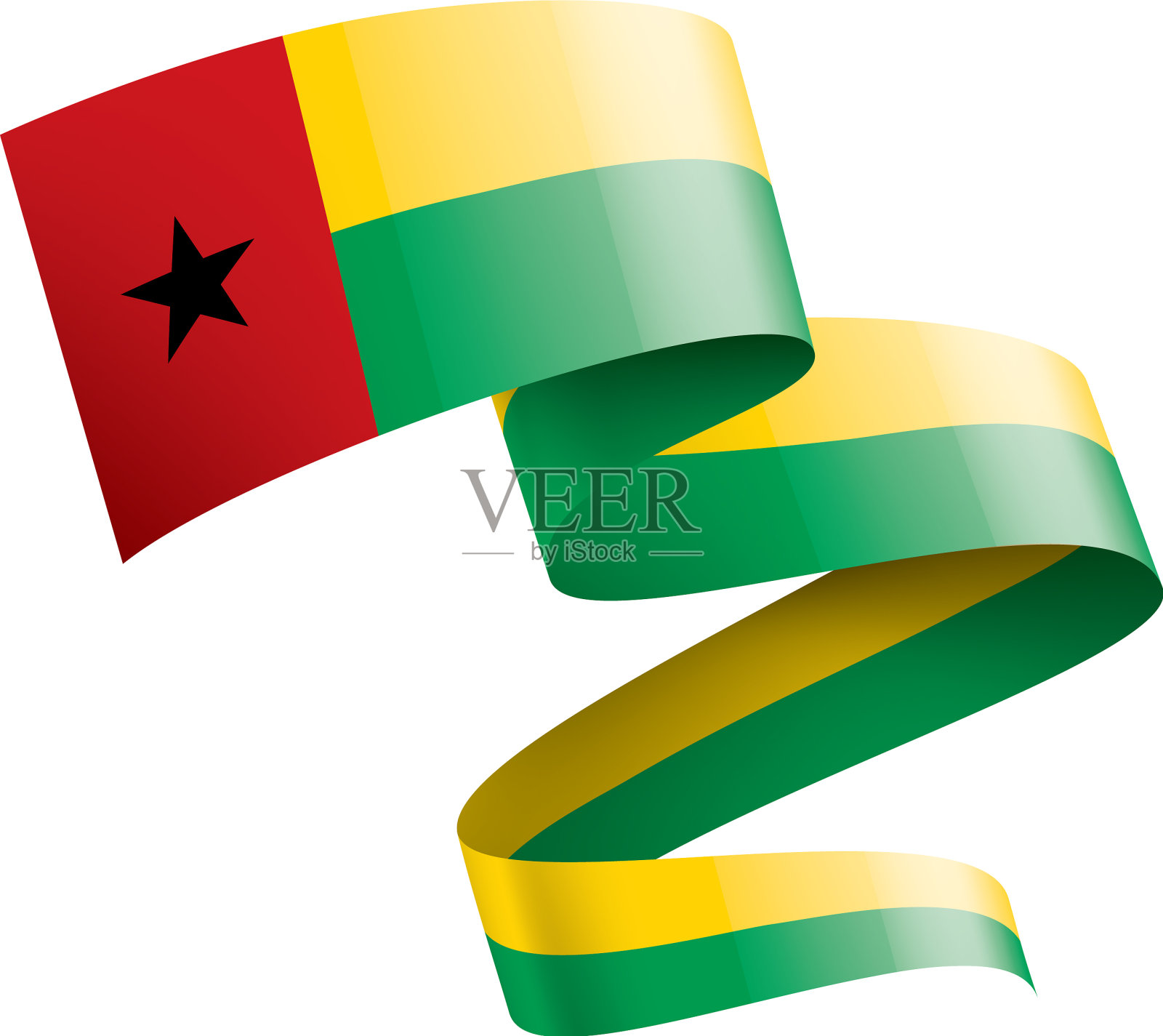 几内亚比绍国旗上有白色设计元素图片