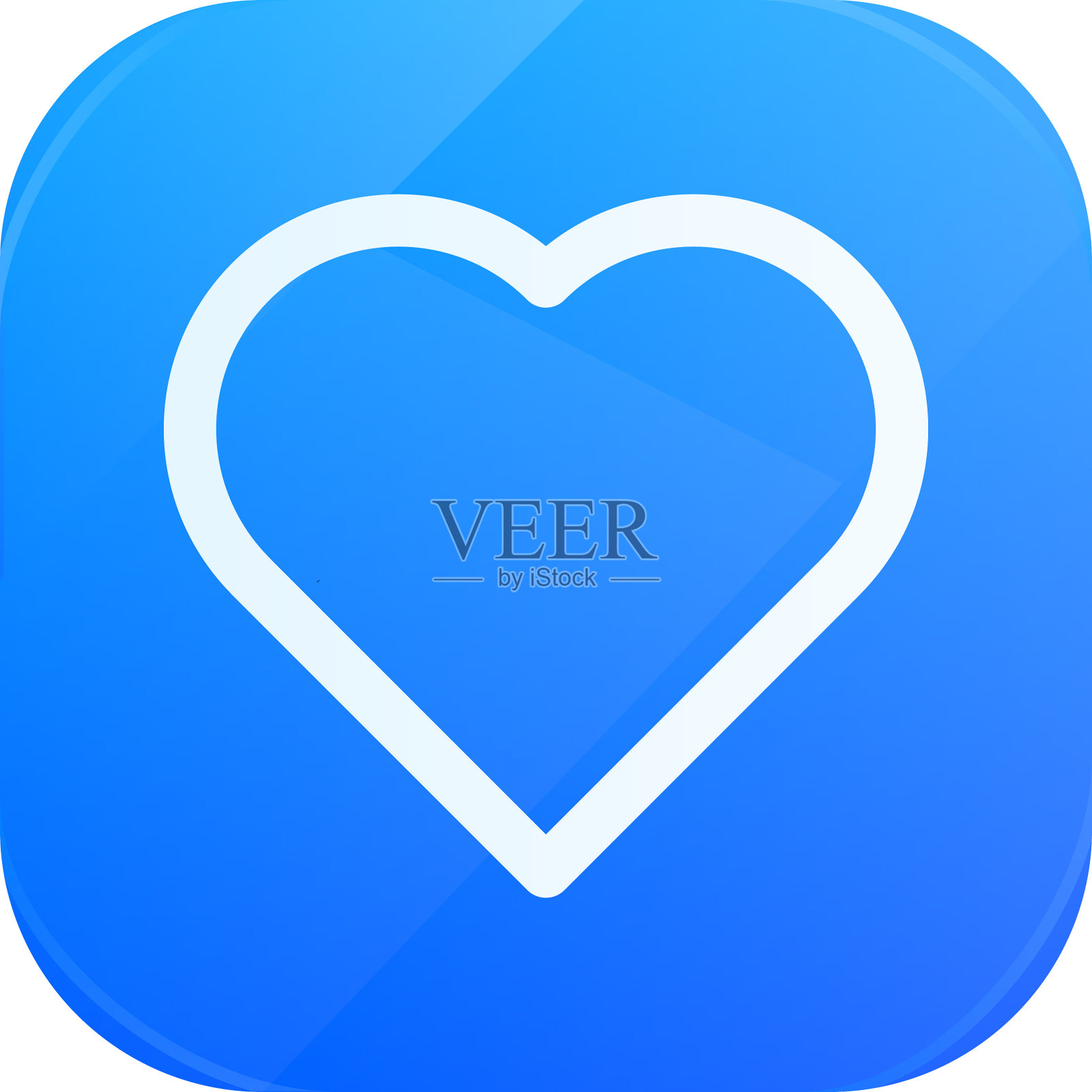 心形光滑的平面图标爱情的象征设计元素图片