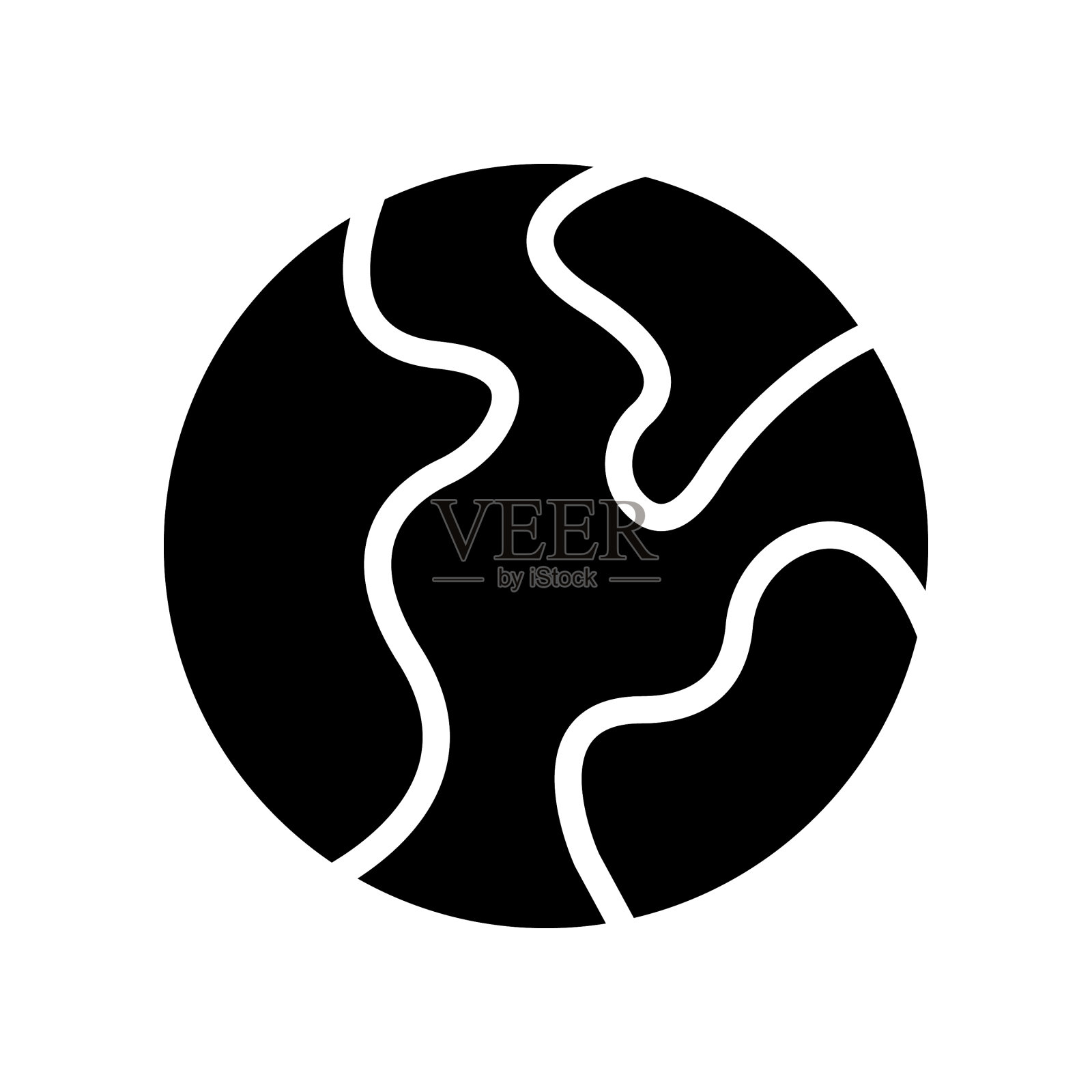 地球数字营销坚实的风格图标图标素材