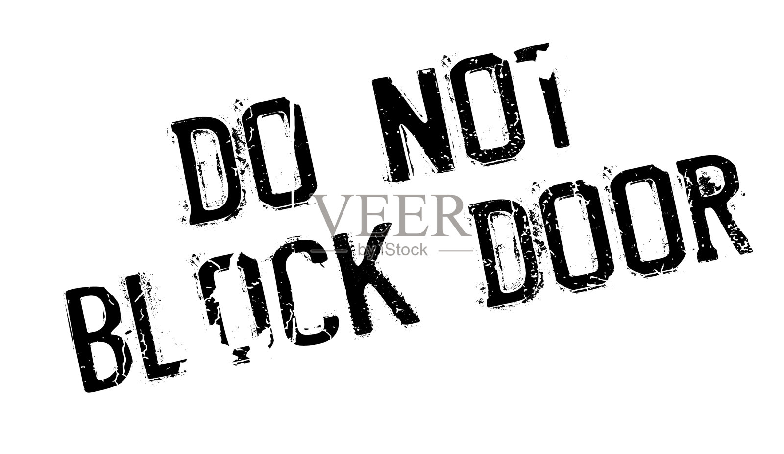 不要挡门橡皮图章设计元素图片