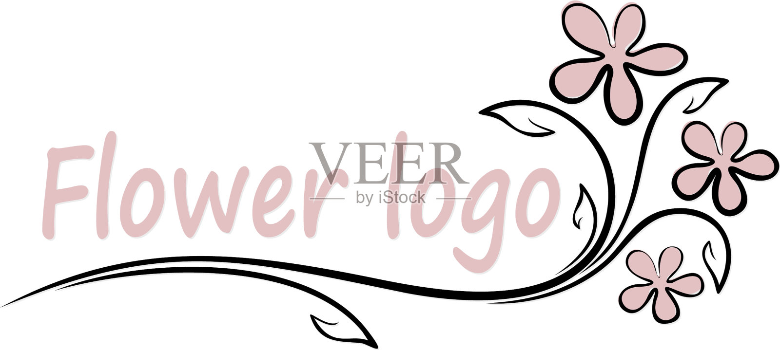 花的标志设计元素图片