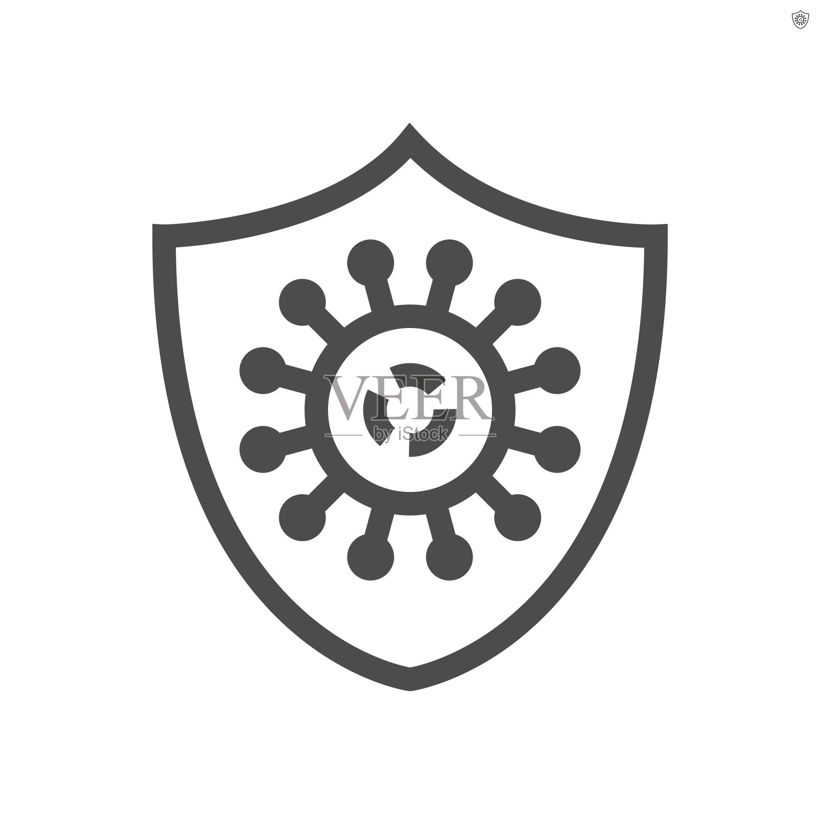 冠状病毒病防治矢量图标设计，48x48像素完美，笔画可编辑。插画图片素材