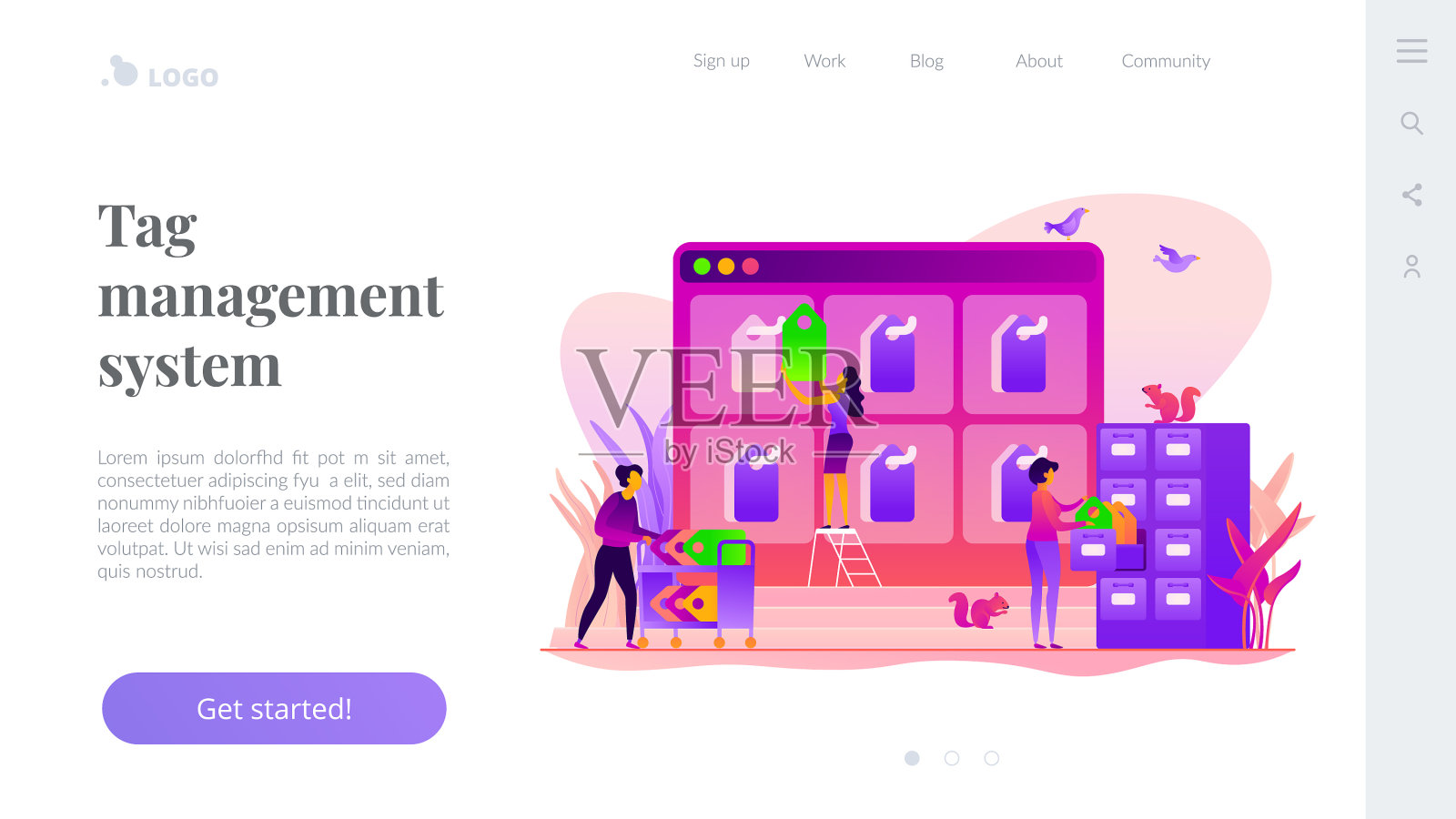 标签管理登陆页面模板设计模板素材