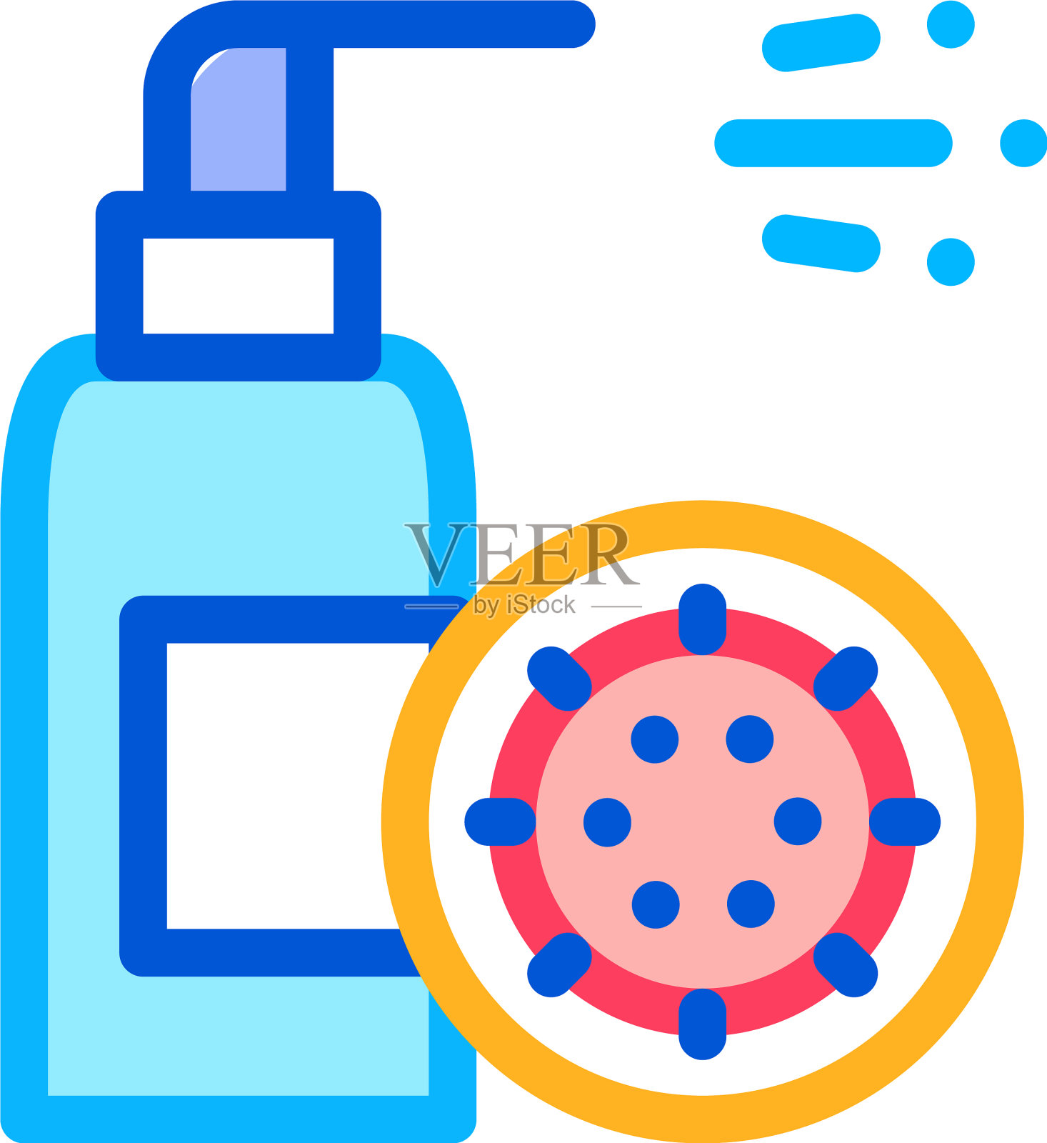 医疗喷雾图标轮廓设计元素图片