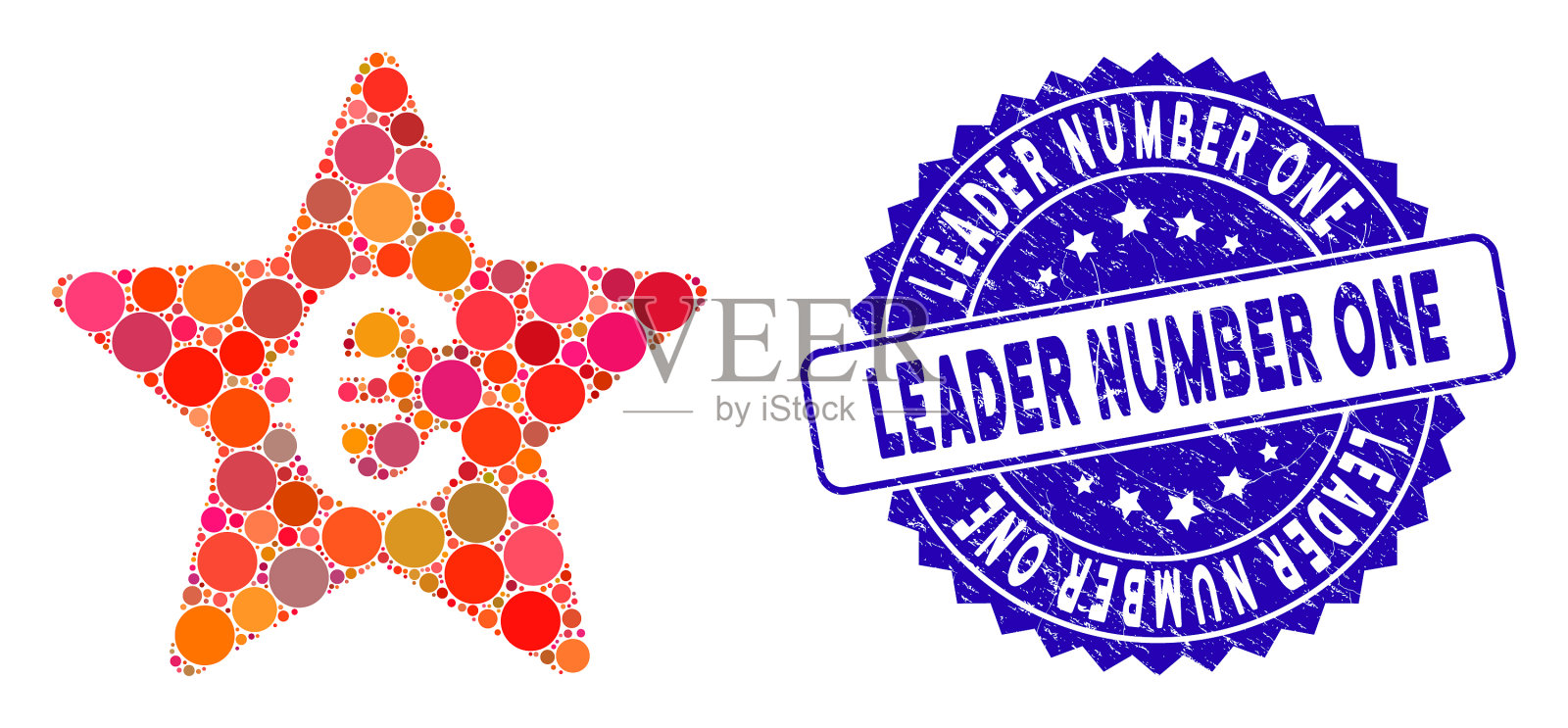 马赛克欧元hit游行明星图标与擦伤插画图片素材