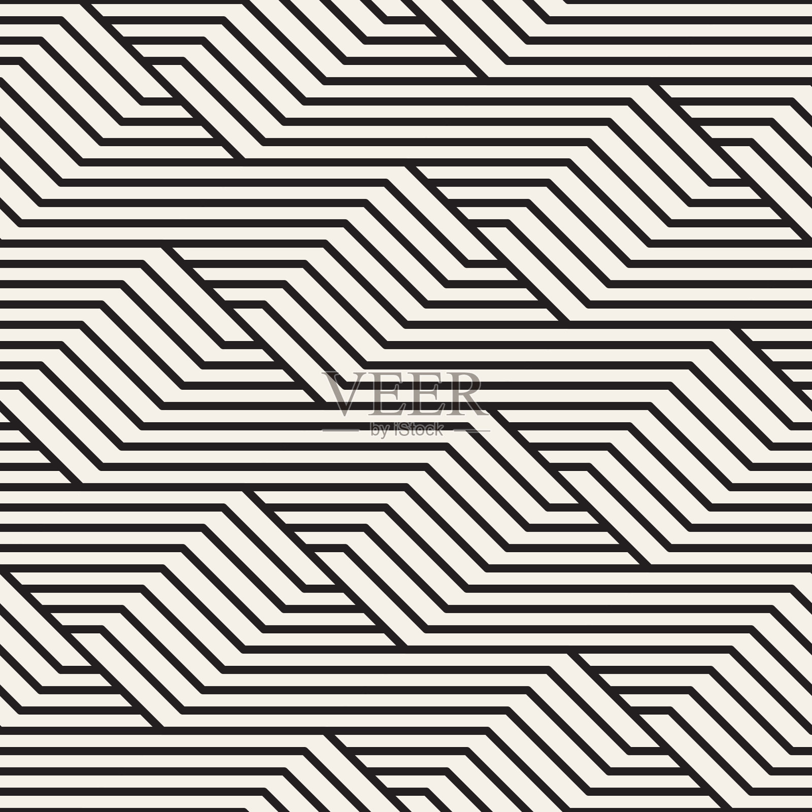 向量无缝模式。现代时尚的抽象质感。重复的几何瓷砖插画图片素材