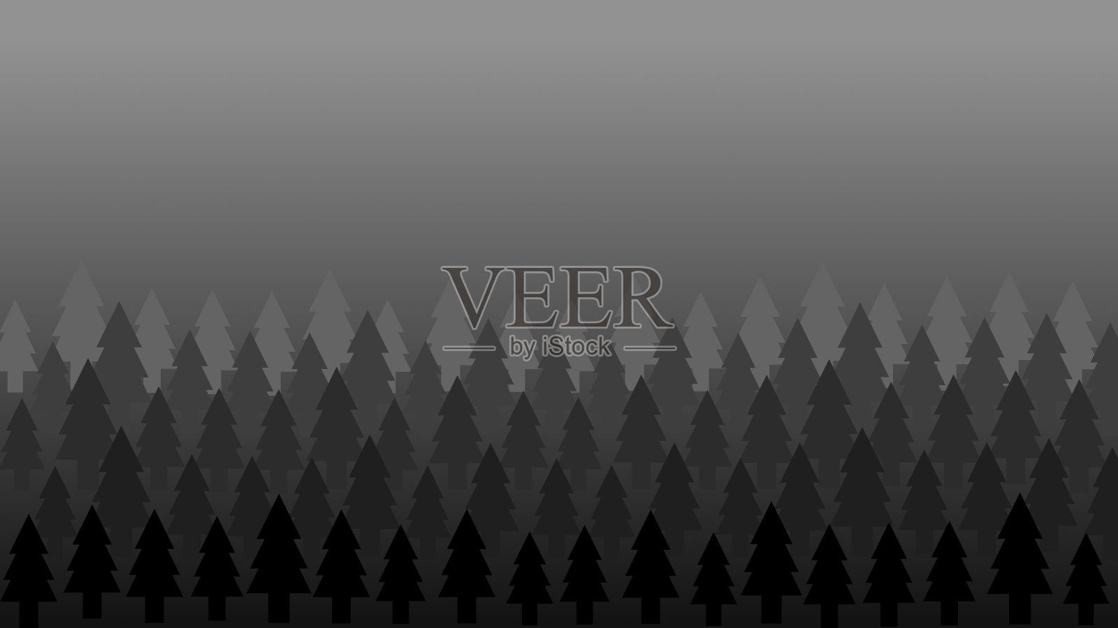 松林插画图片素材