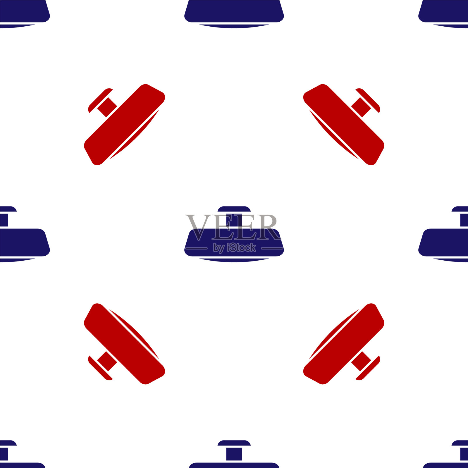 蓝色和红色的车镜图标隔离无缝插画图片素材