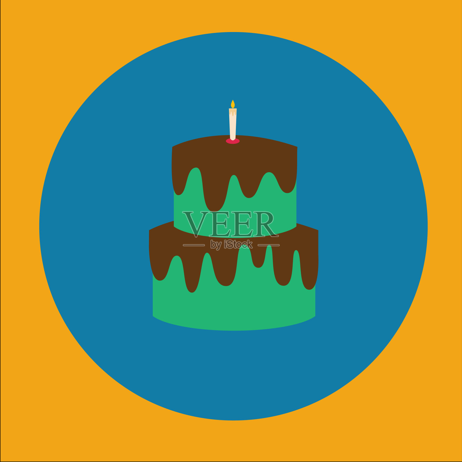 生日派对的蛋糕图标插画图片素材