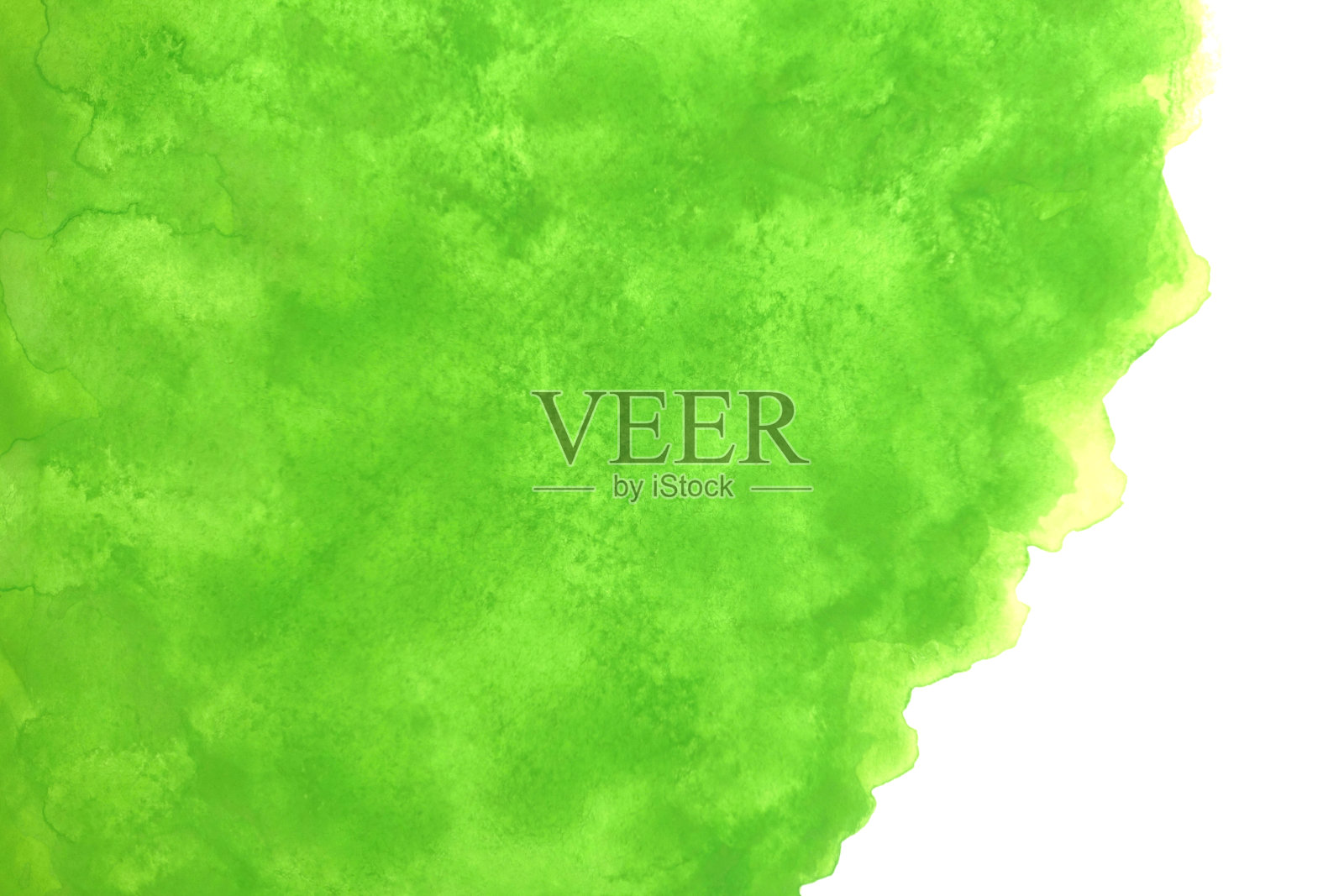 抽象的绿色或浅绿色水彩扩散或染色在白色的背景照片摄影图片