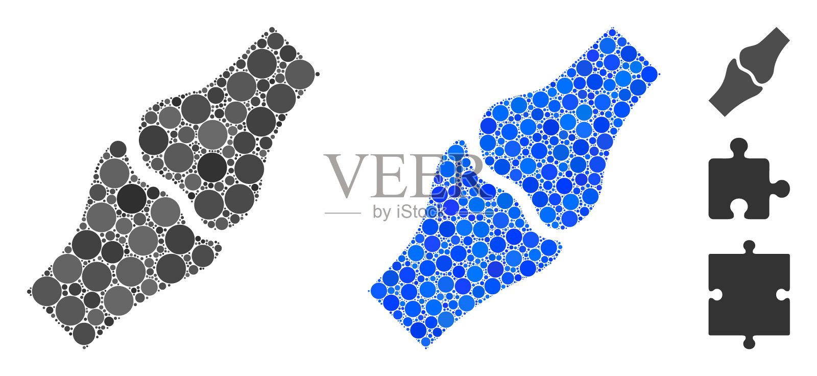 骨骼关节组成图标圆插画图片素材