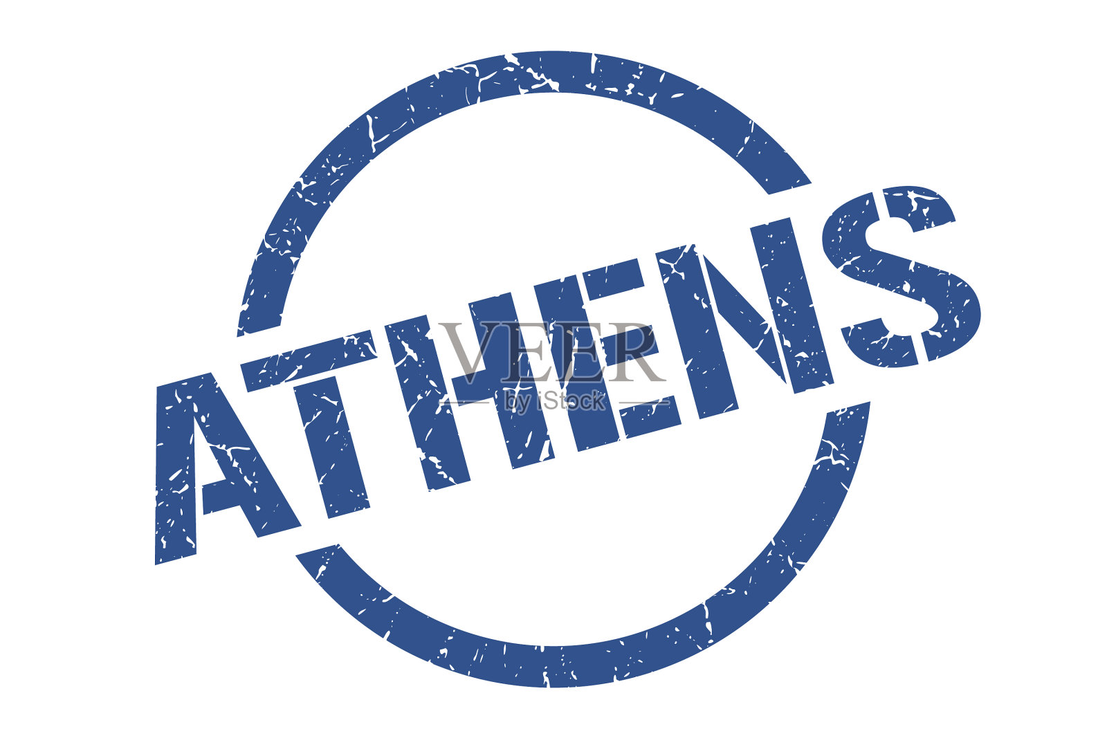 雅典人在孤立的标志周围踩雅典垃圾插画图片素材