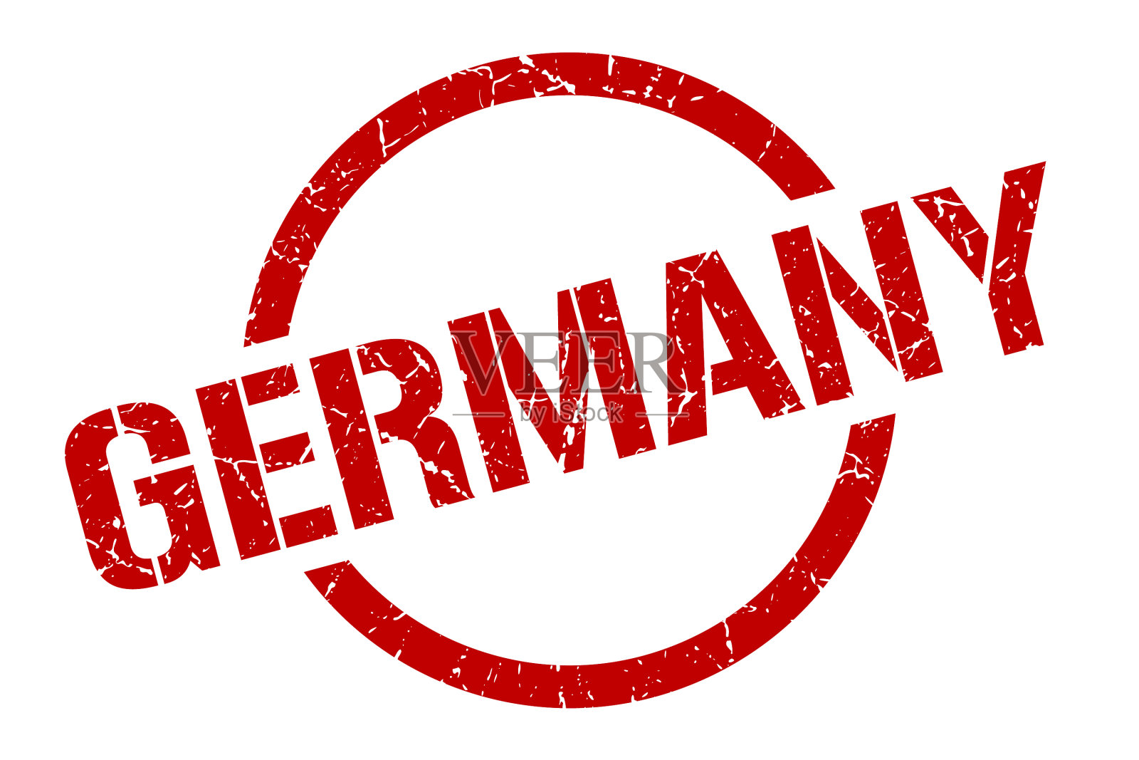 德国在孤立的标志周围踩德国垃圾插画图片素材