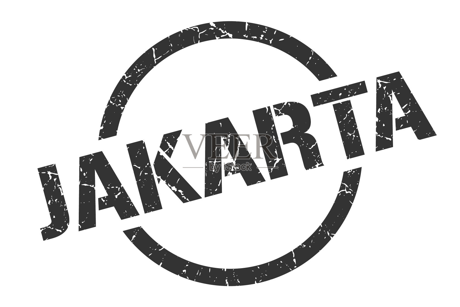 雅加达邮票雅加达垃圾围绕孤立的标志插画图片素材