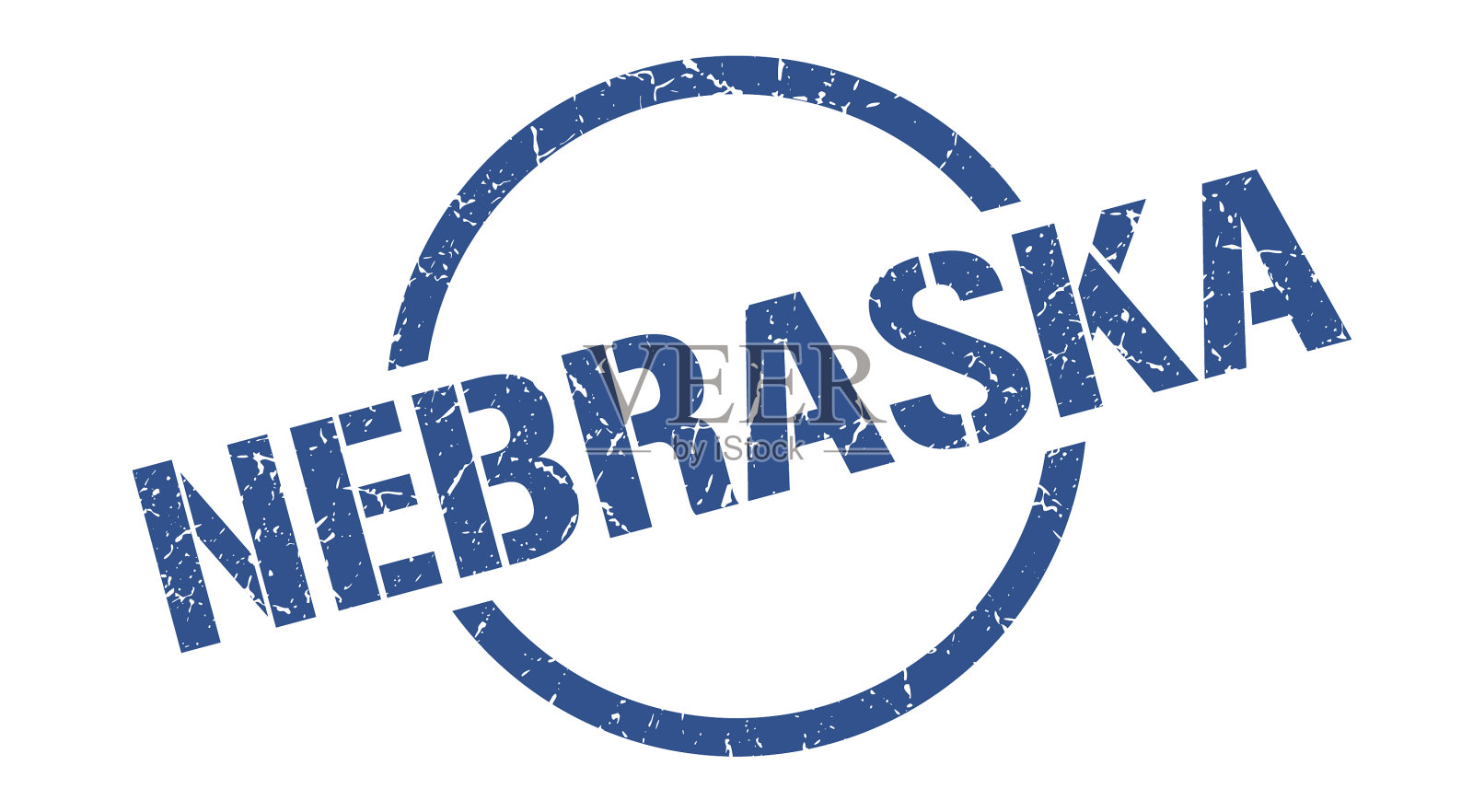 内布拉斯加州邮票内布拉斯加州垃圾垃圾周围孤立的标志插画图片素材