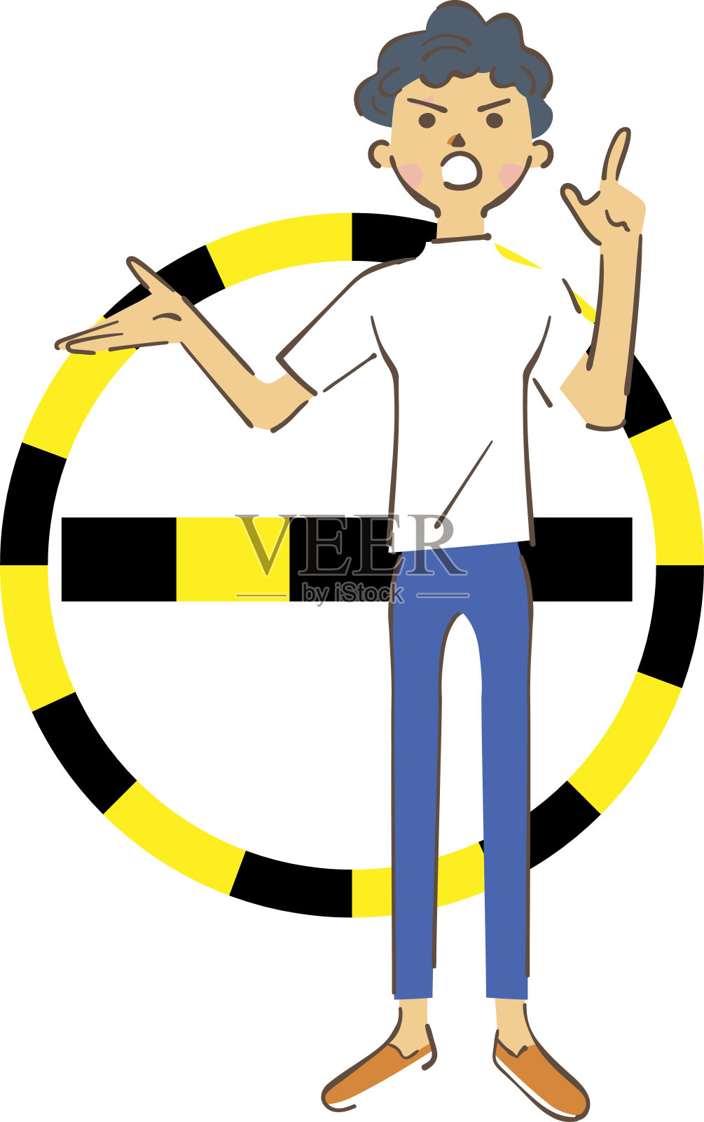 病毒和世界各地的人插画图片素材