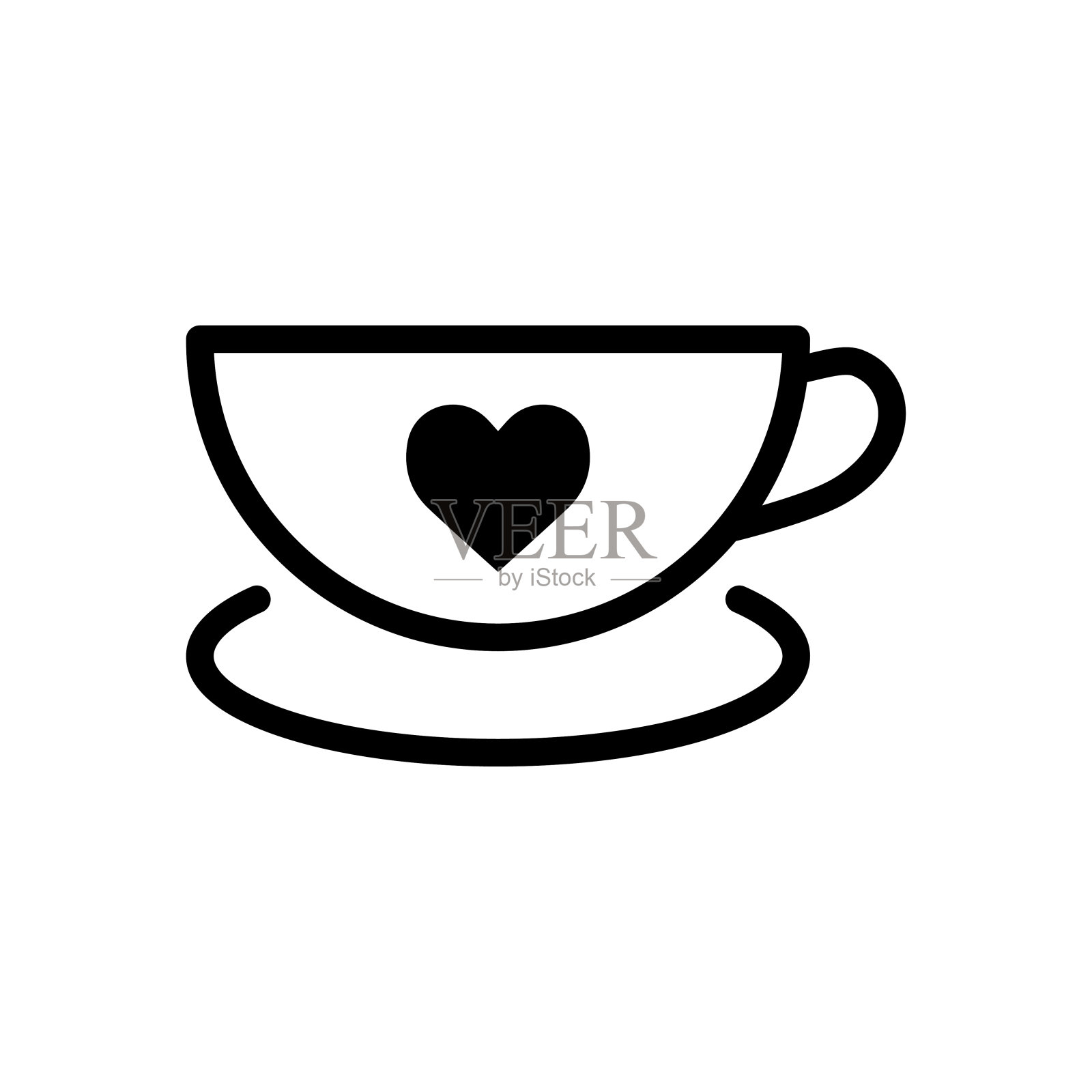 咖啡图标平面矢量模板设计流行插画图片素材