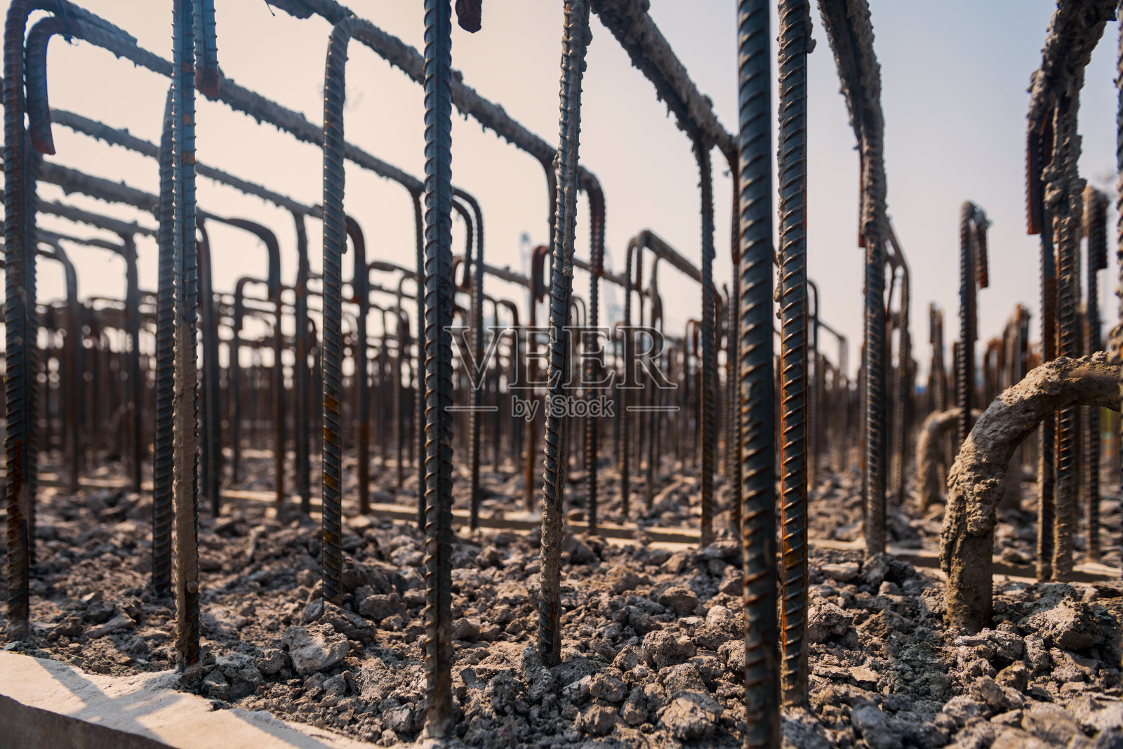 钢筋混凝土结构的特写照片摄影图片