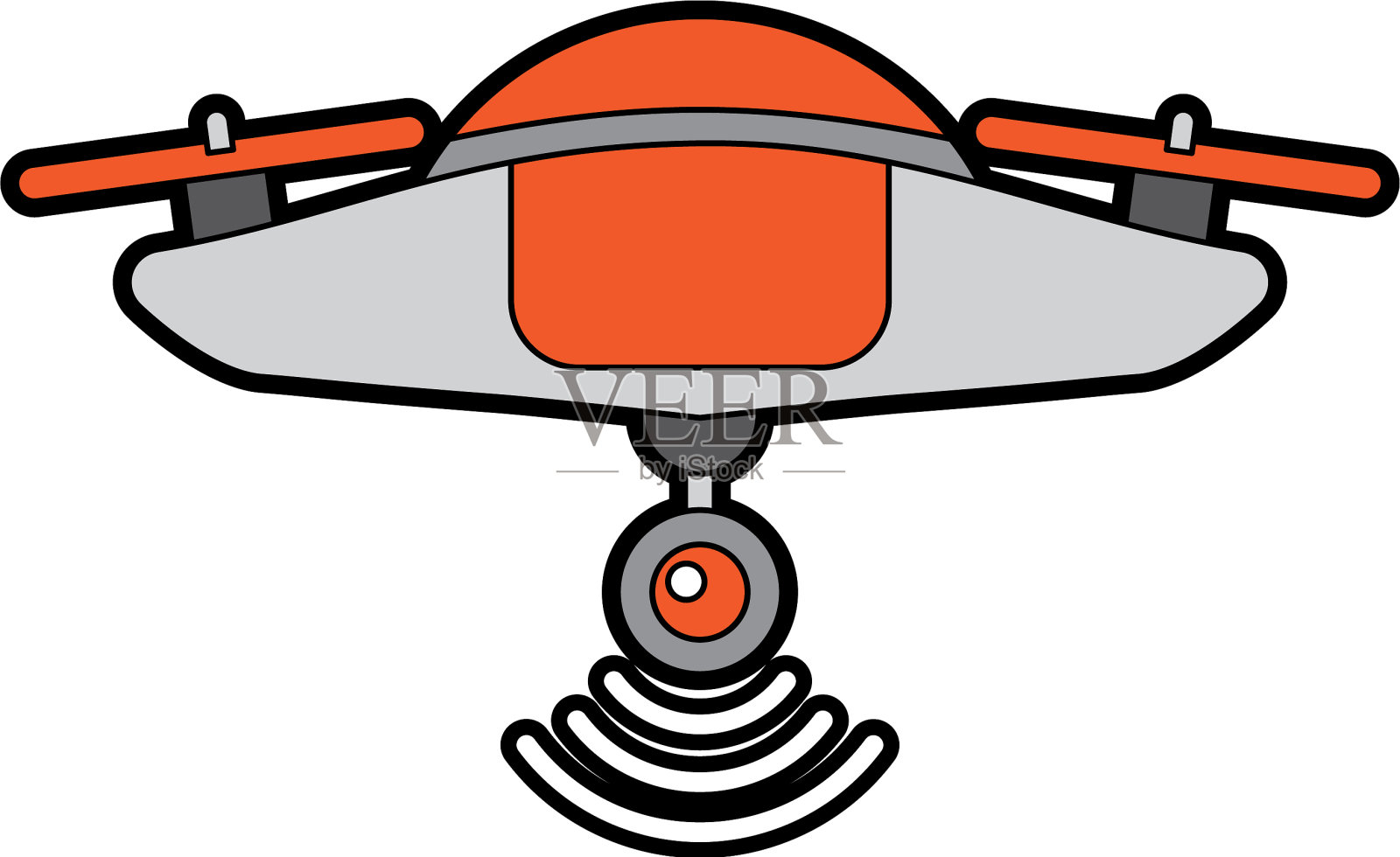 带摄像头的无人机飞行技术设计元素图片