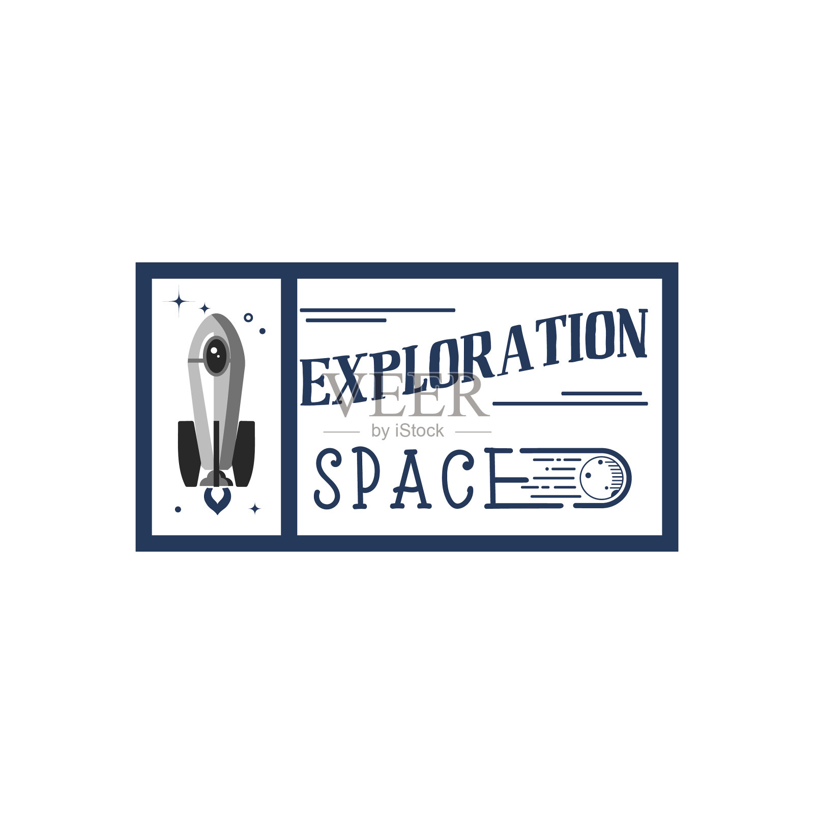 太空-一个旗帜行星在宇宙中可以设计元素图片