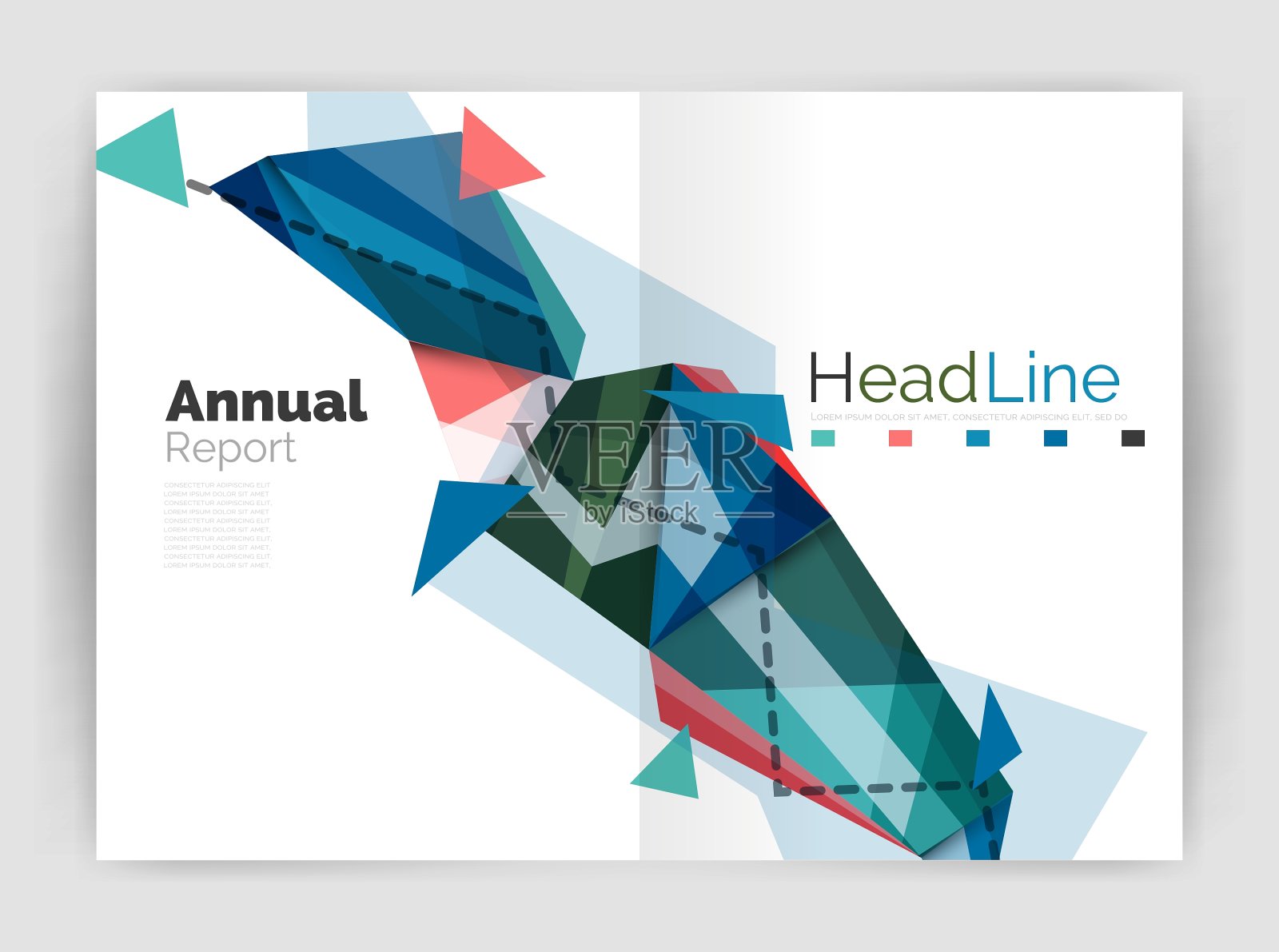 不寻常的抽象公司业务手册设计模板素材