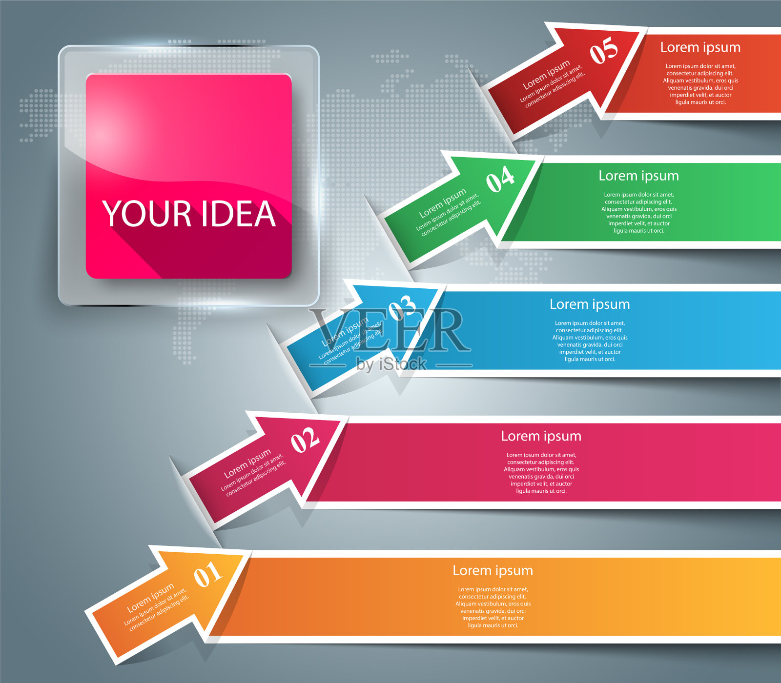 眼镜3d数字信息图设计模板素材