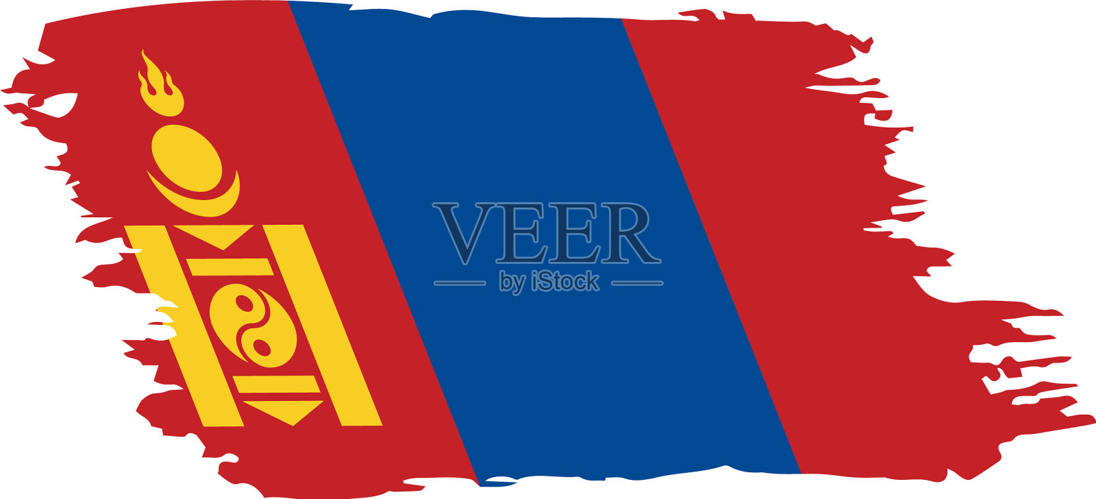 蒙古国旗设计元素图片