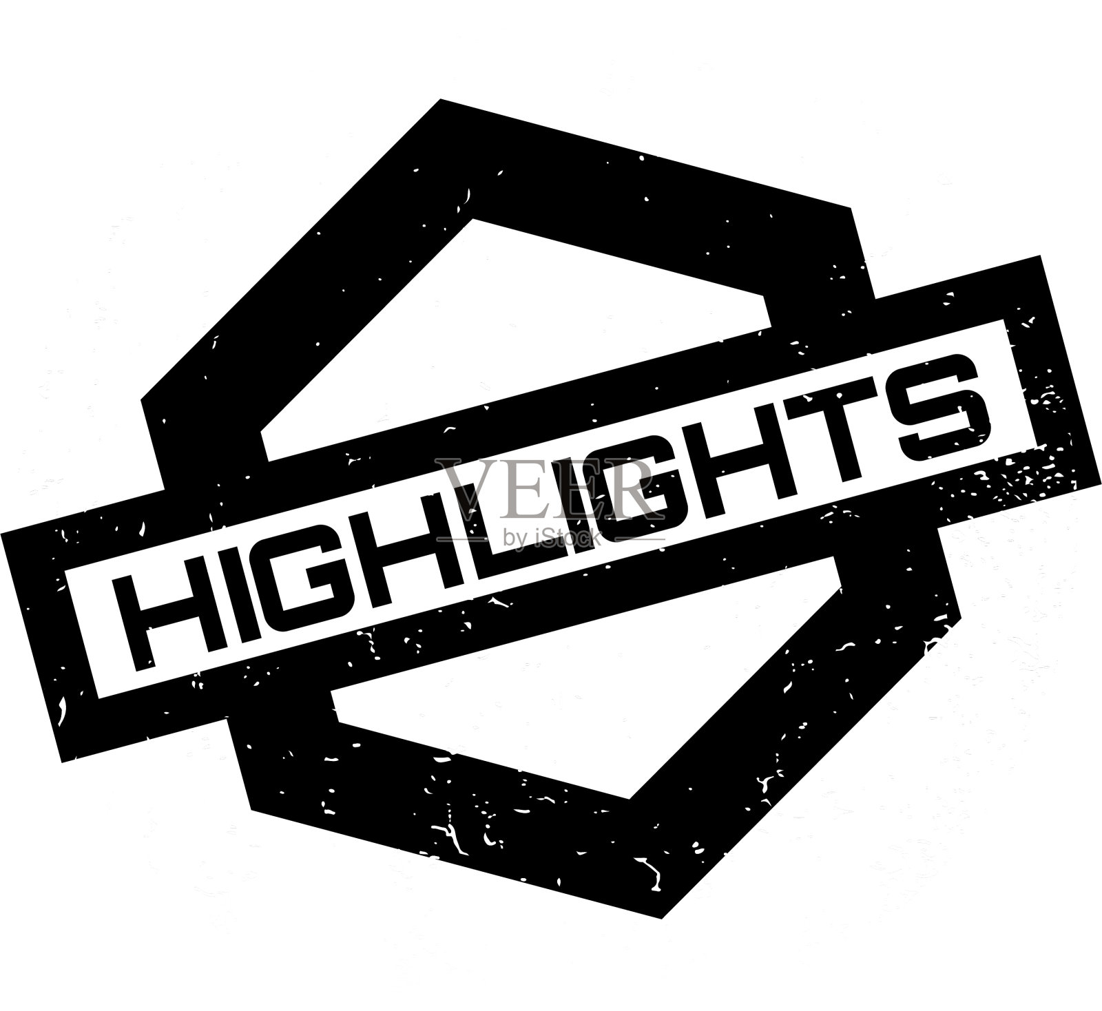 突出了橡皮图章设计元素图片