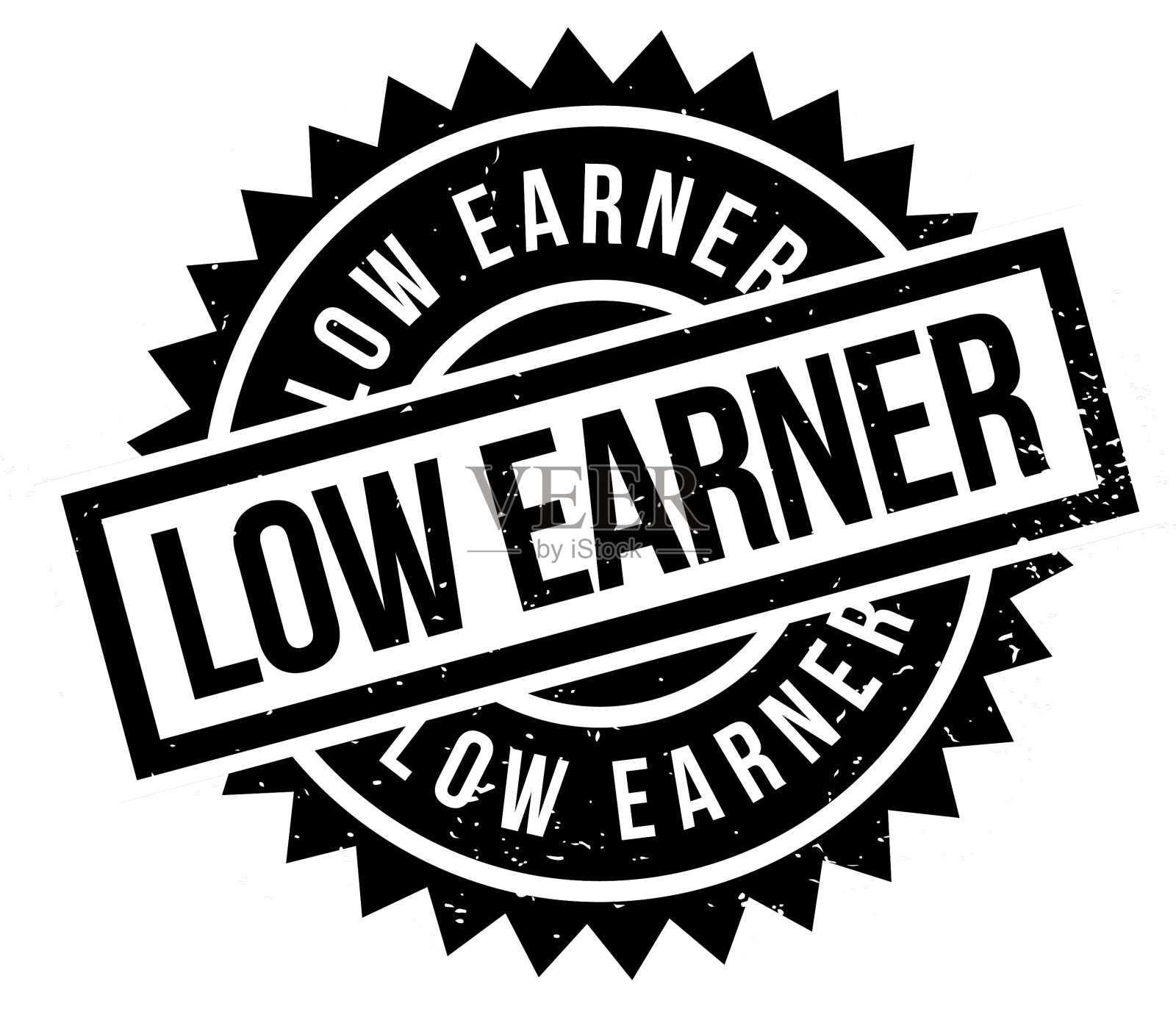 低收入者橡皮图章设计元素图片