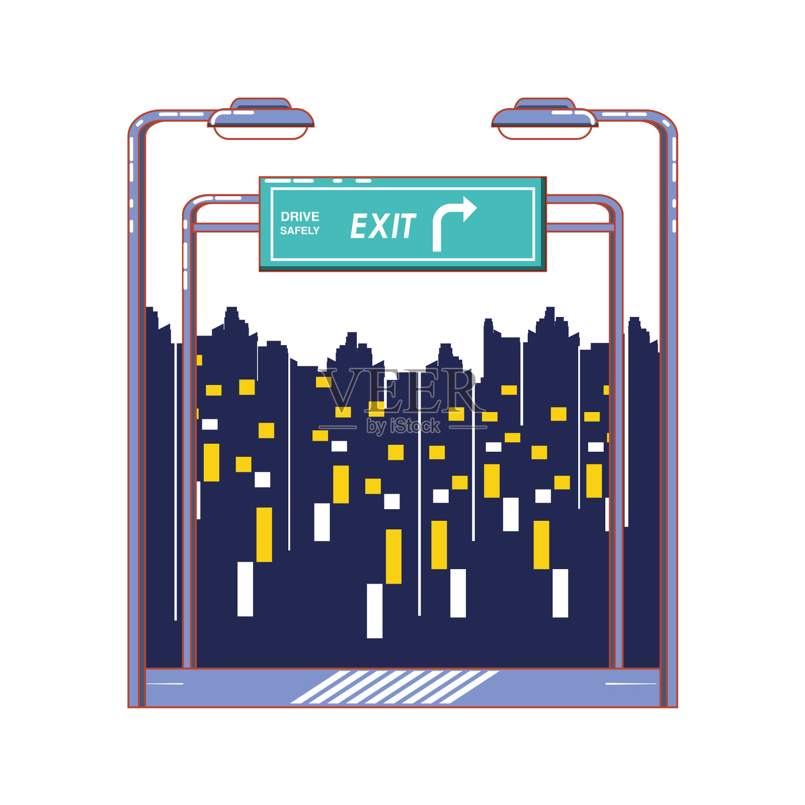 司机安全，有出口信号设计元素图片