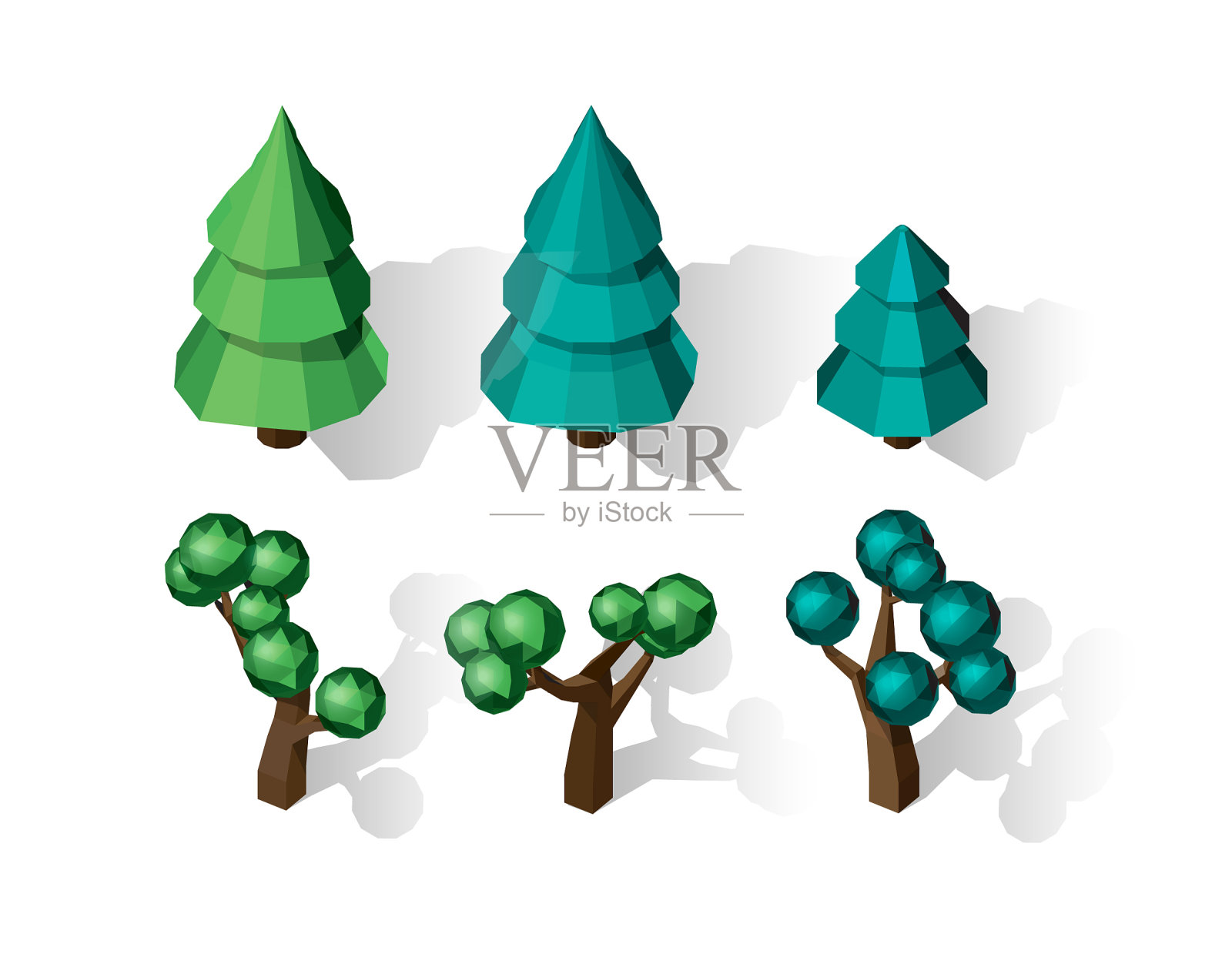 等距树设置景观构造器图标素材