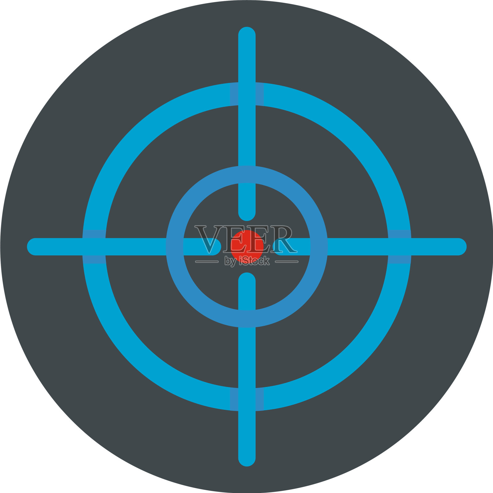 瞄准范围目标图标平面风格设计元素图片