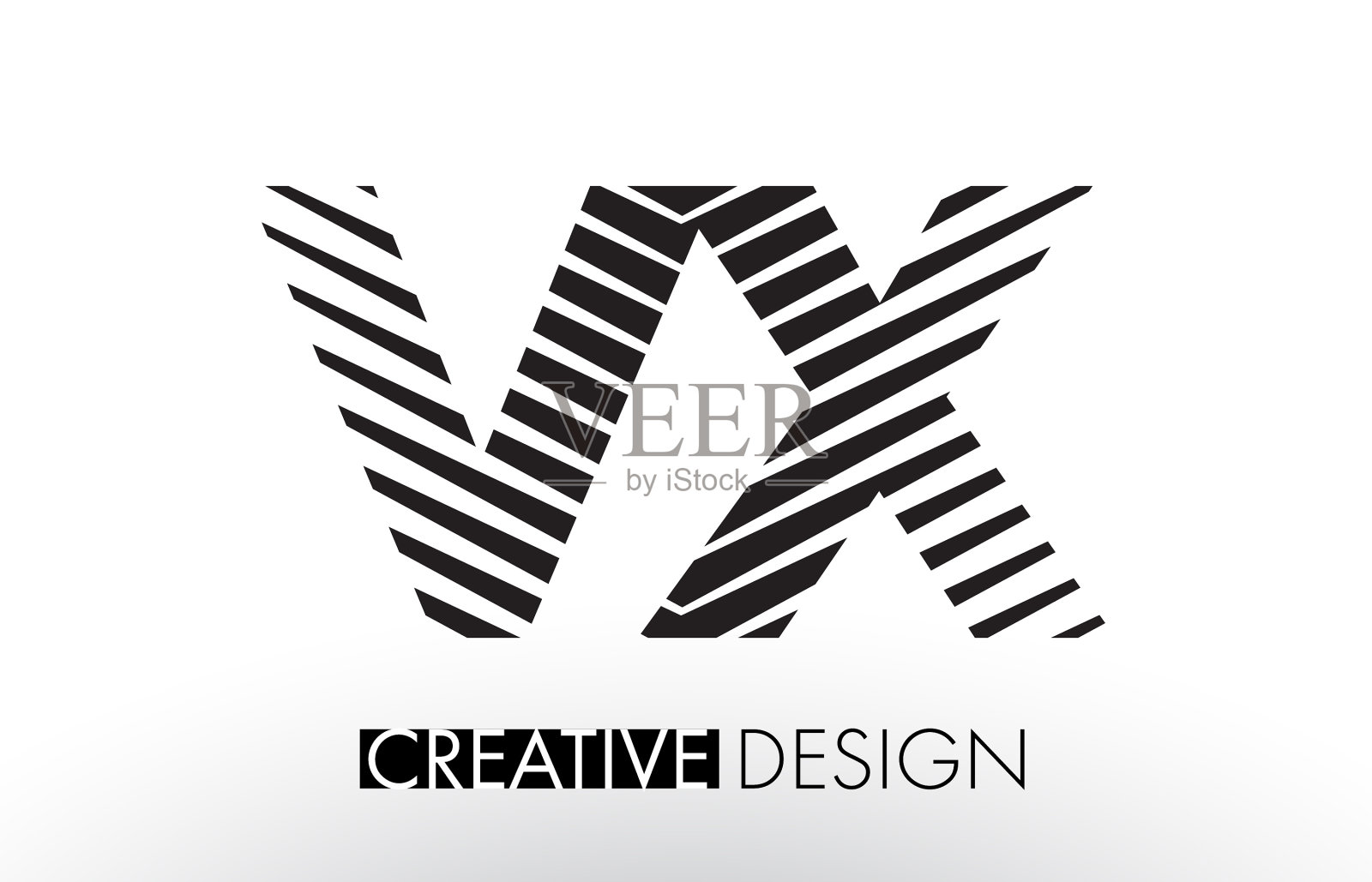 Vx vx线字母设计具有创意优雅设计元素图片