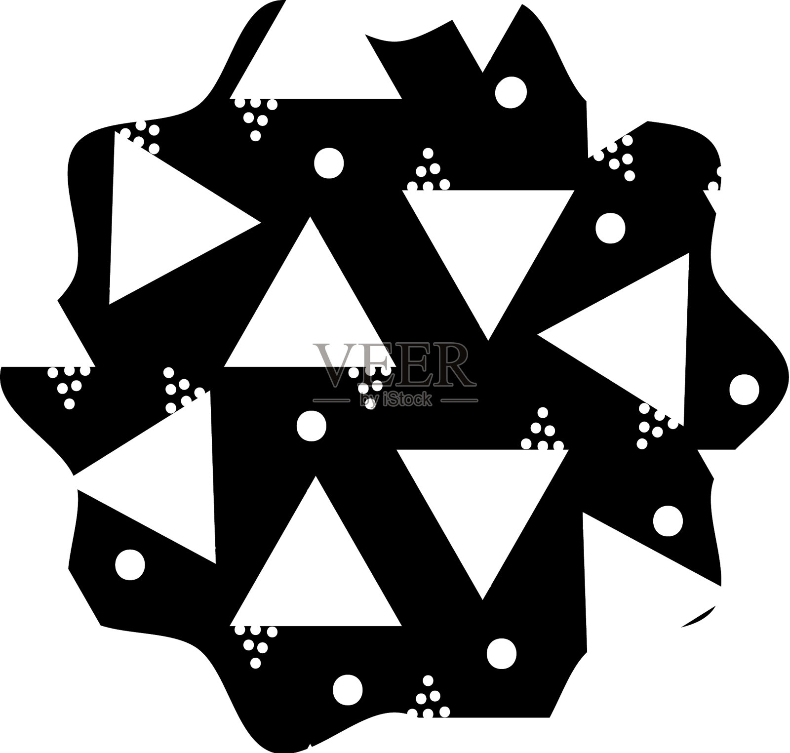 轮廓星与几何风格的人物设计元素图片