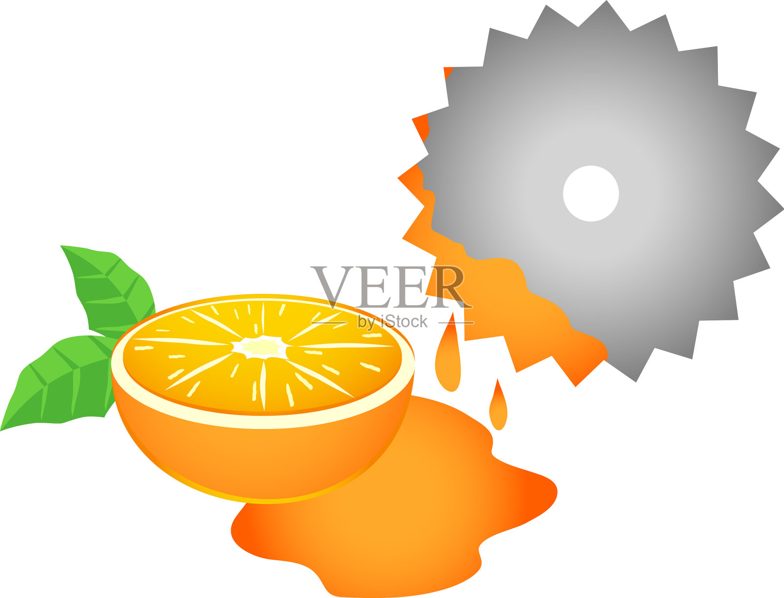 橙汁设计元素图片