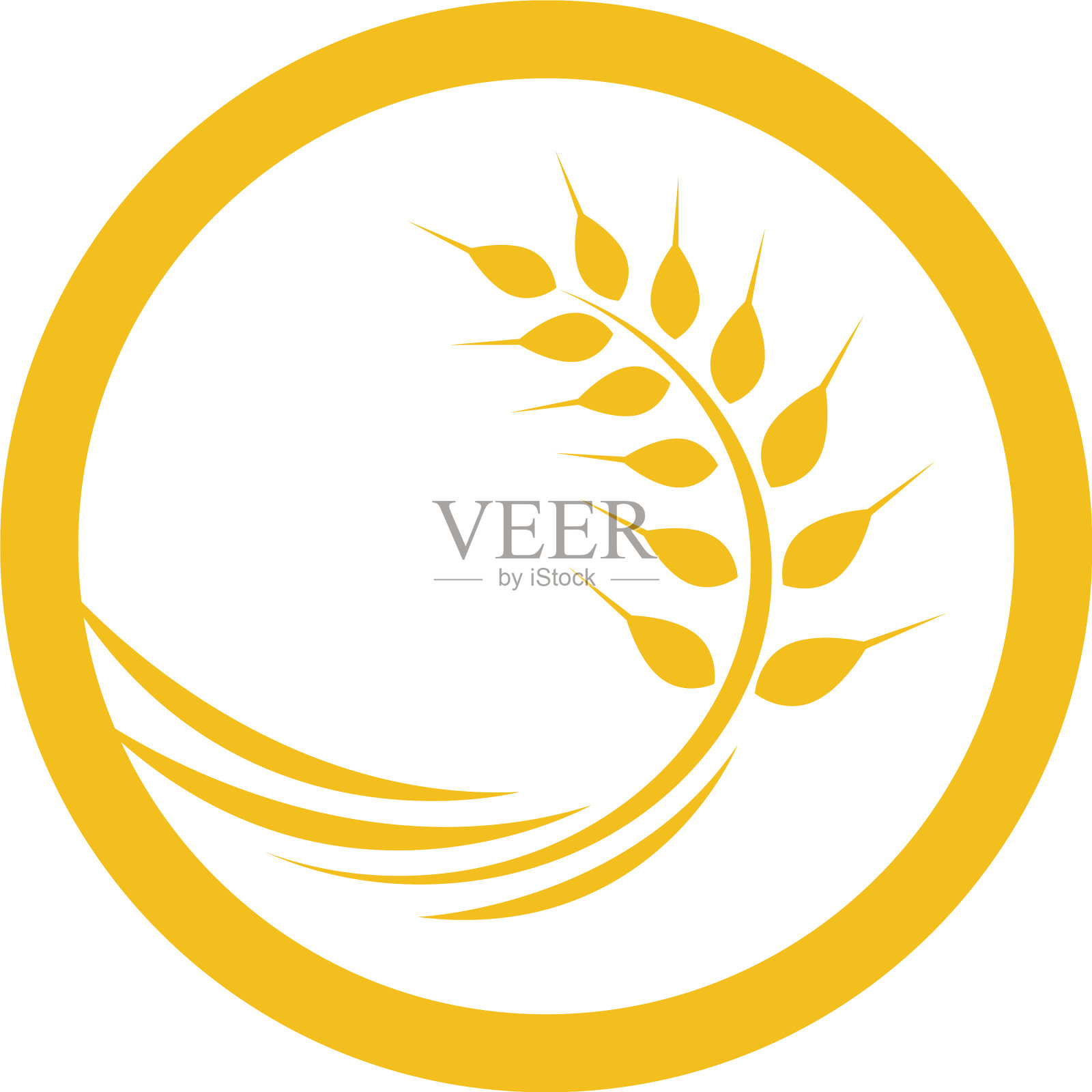 农业小麦标志模板图标设计图标素材