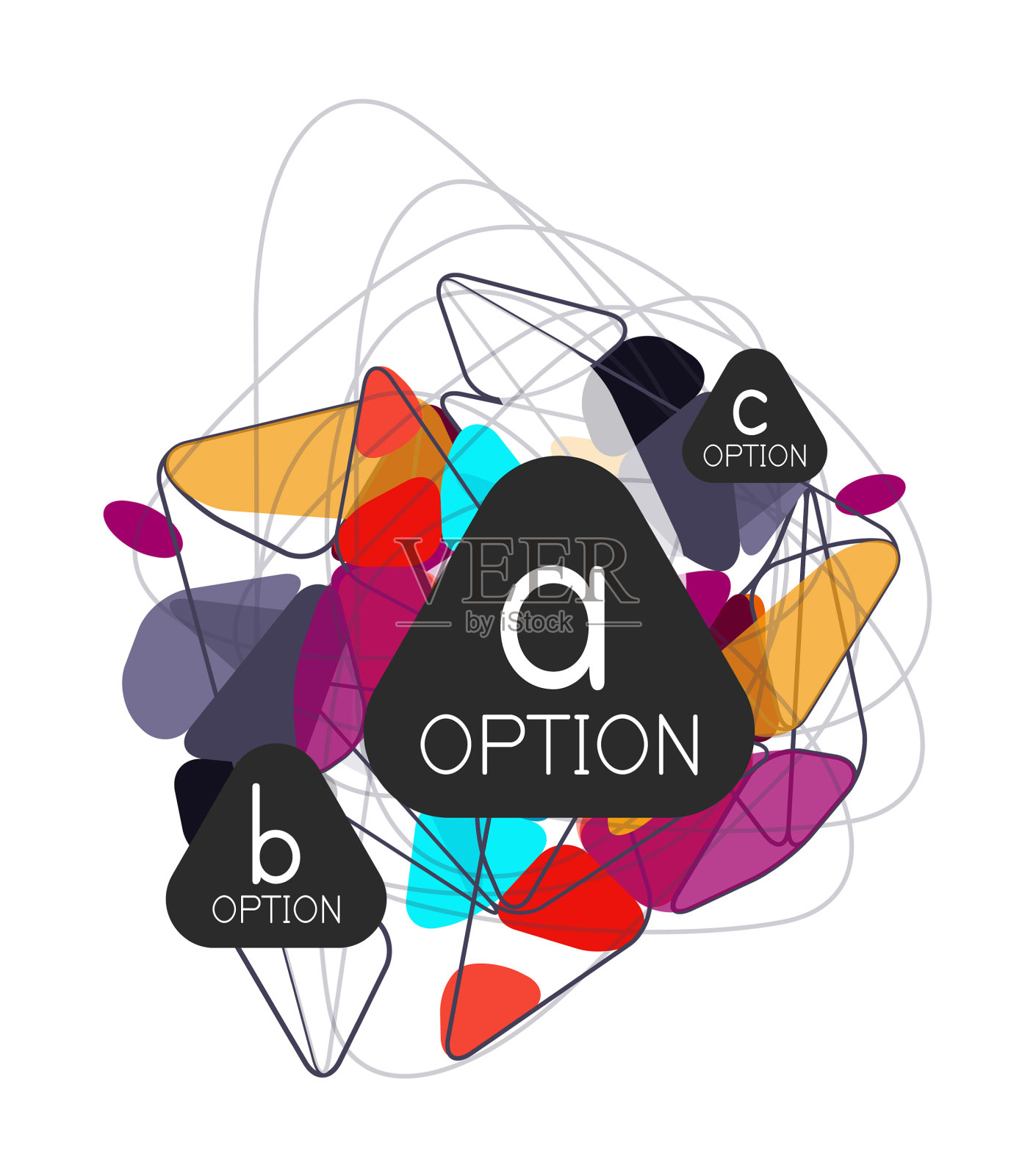 三角形的几何信息图设计元素图片