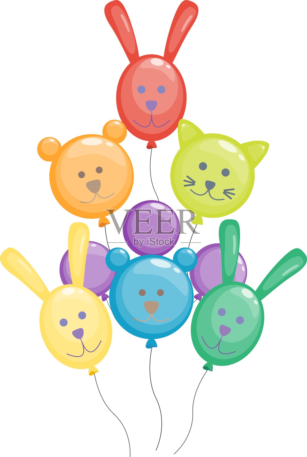 气球孤立设计元素图片