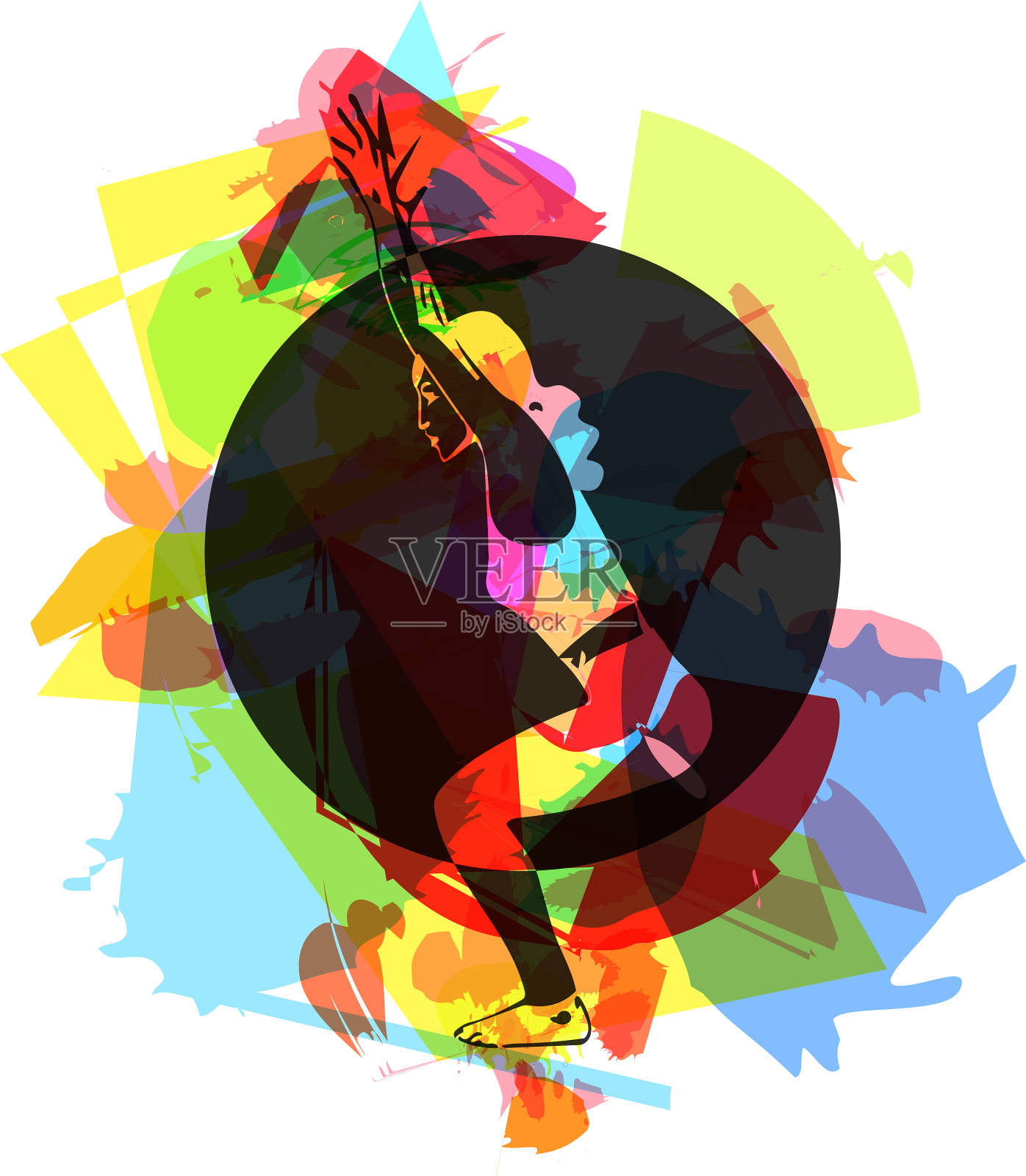 穿着运动服的年轻女子设计元素图片