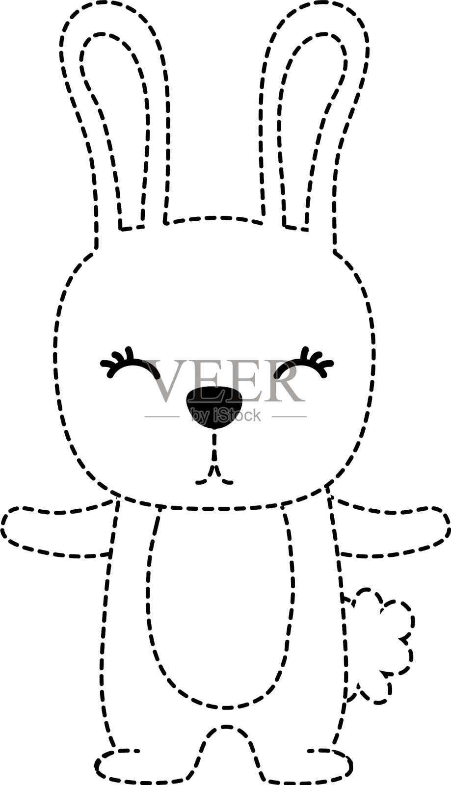 小兔子是森林里形状可爱的野生动物设计元素图片