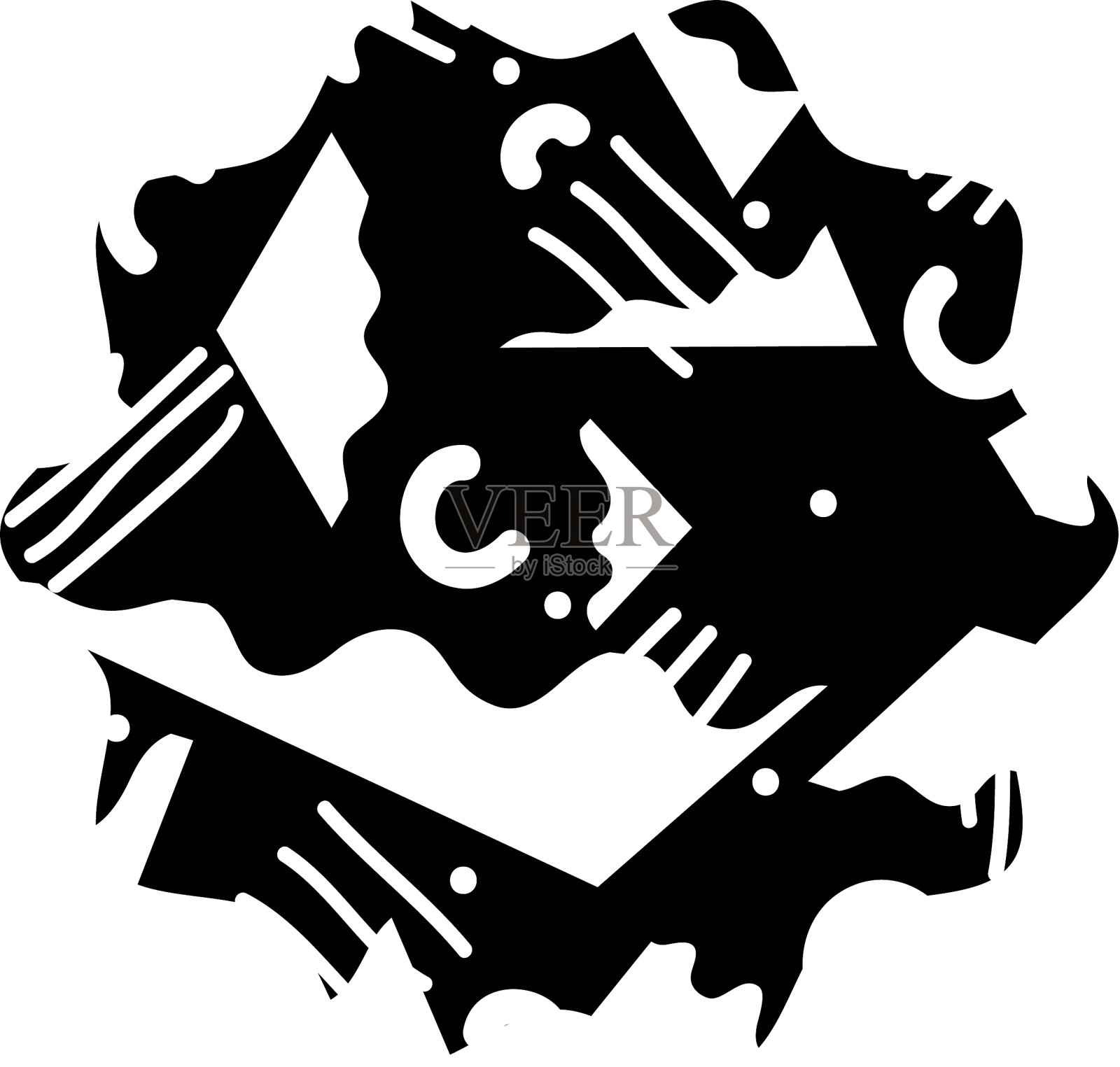 轮廓星抽象图形风格设计元素图片